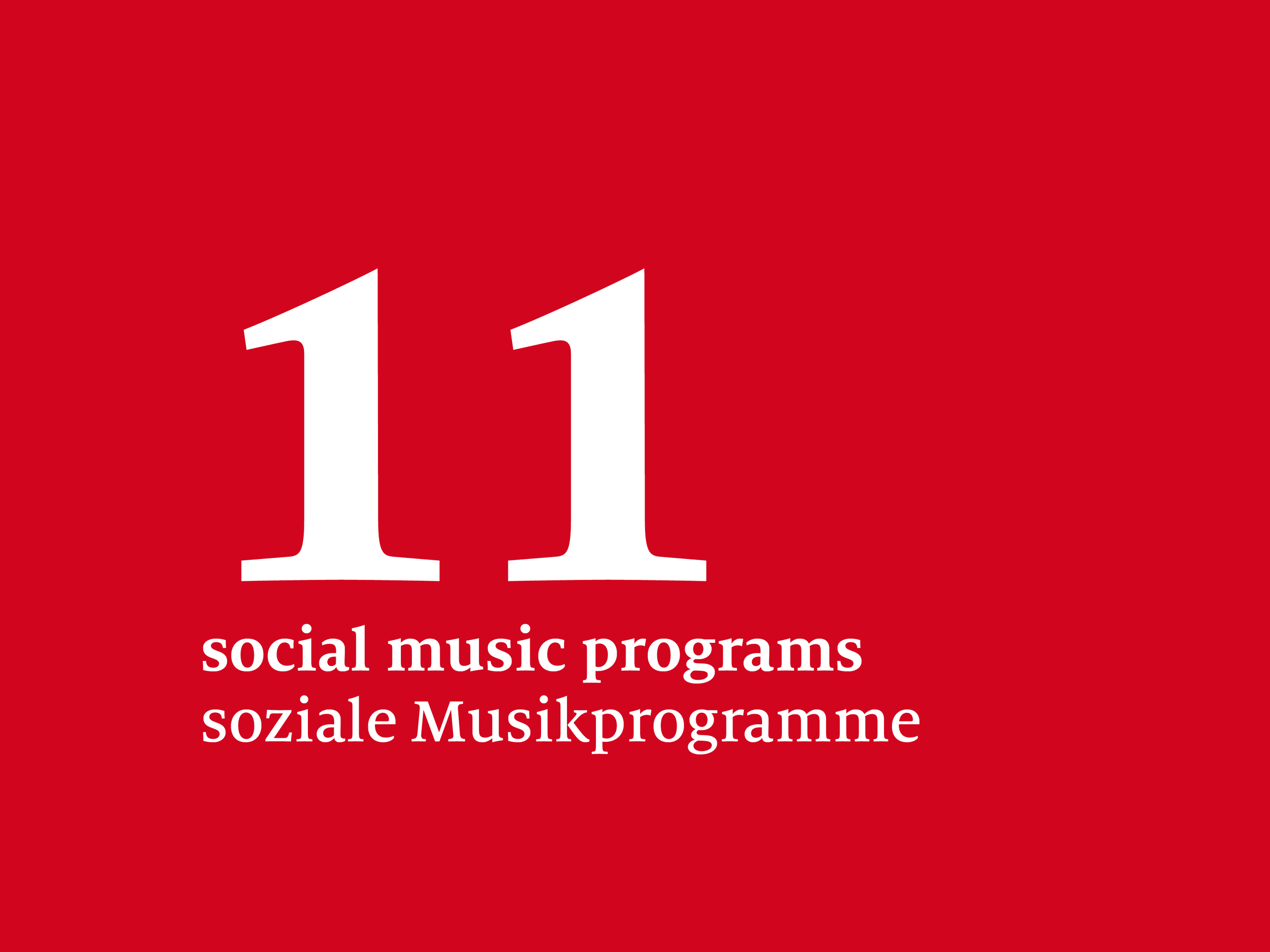 The Hilti Foundation supports eleven social music programs around the world.