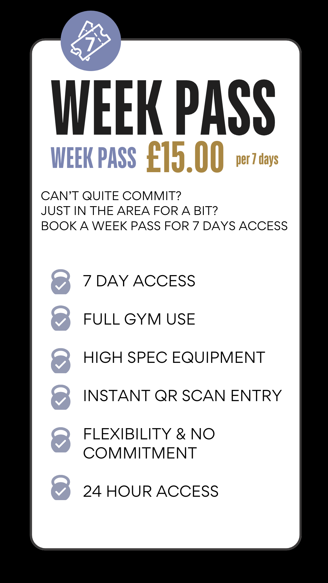 Week Gym Pass DOMS Fitness Temporary Royal Wootton Bassett  Swindon