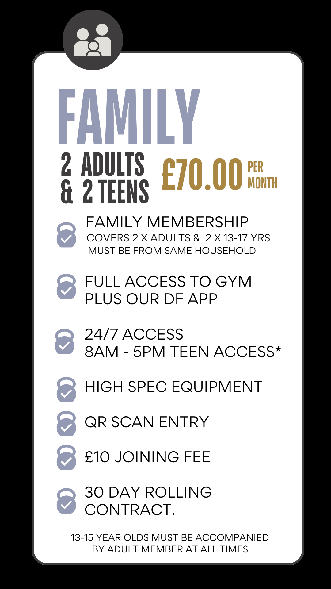 Family Gym membership Royal Wootton Bassett Swindon DOMS Fitness