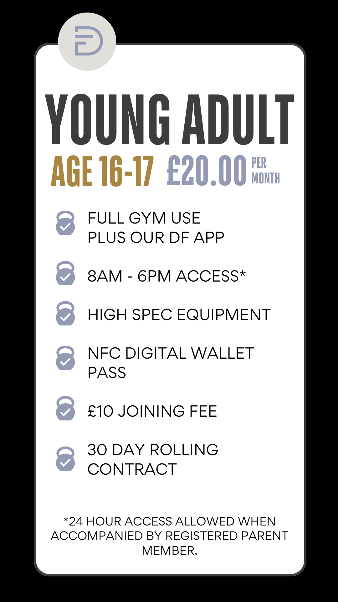 7 Student DOMS Fitness Royal Wootton BassettTeen Gym membership Age  16 1