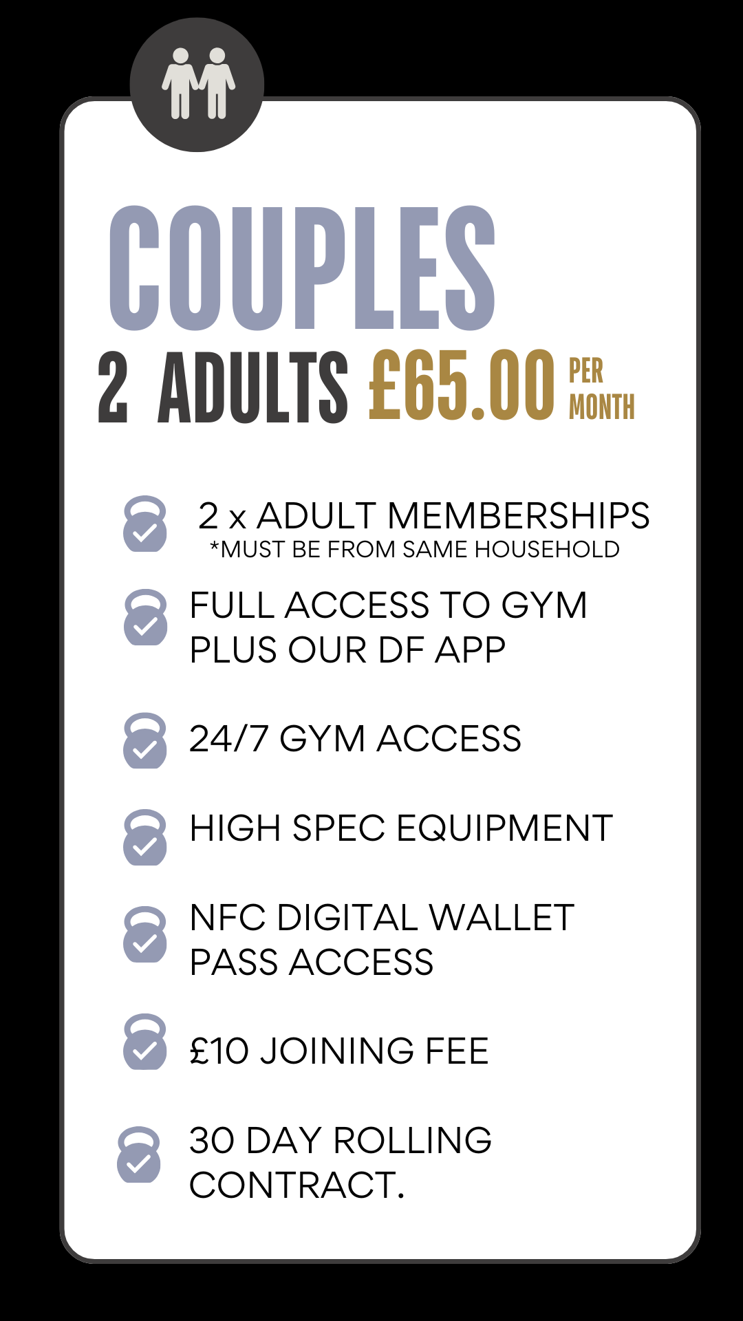 Couples Gym Membership DOMS Fitness
