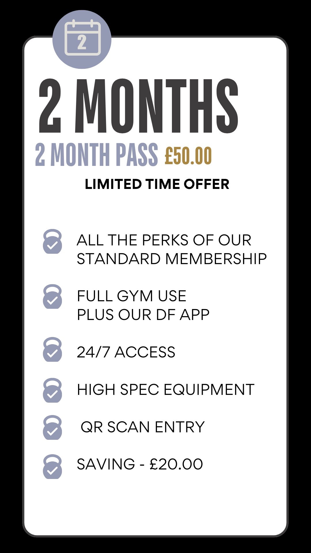 2 months pass gym pass to DOMS Fitness temporary offer. No commitment. Royal Wootton Bassett, Swindon