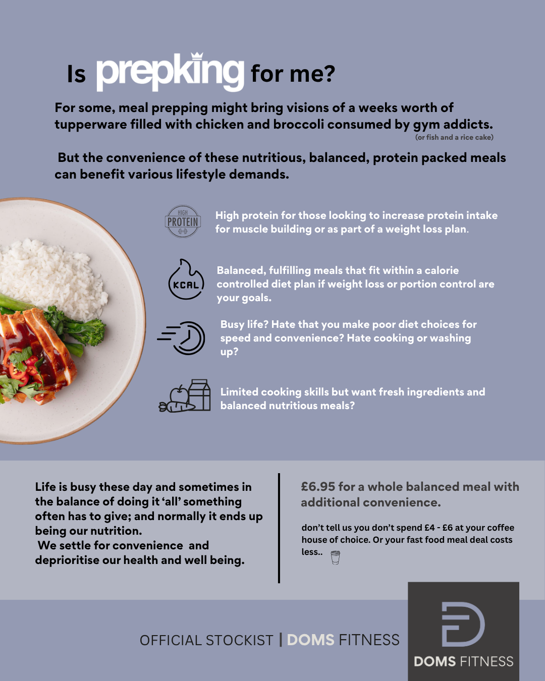 Is Prep King For me? Healthy Ready Meal Prep. DOMS Fitness Gym Stockist. Royal Wootton Bassett, Swindon