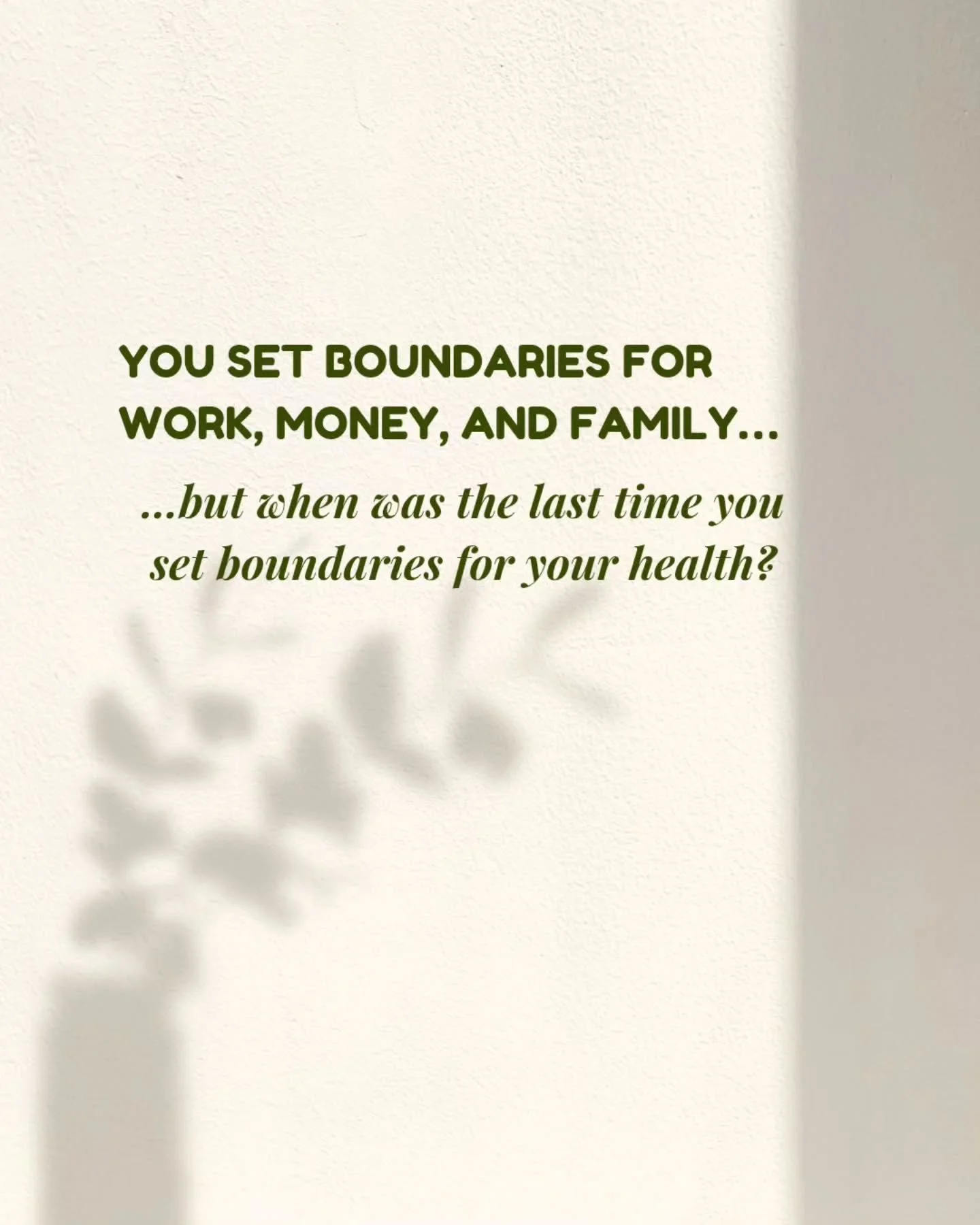We set clear boundaries in so many areas of life &mdash; work hours, family routines, budgets, even social commitments.

But when it comes to our own health, those boundaries often disappear.
We skip meals.
We ignore the signs of burnout.
We put ever