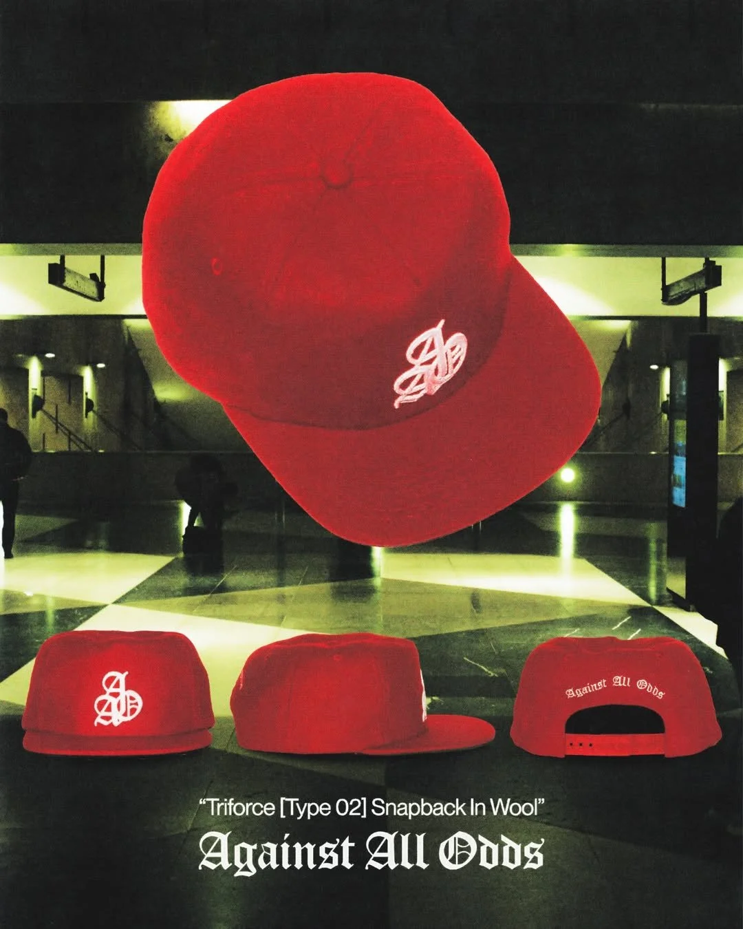 Starting off the DROP DOIS roster, I introduce to you the Triforce [TYPE 02] Snapback in Red Woo.jpg