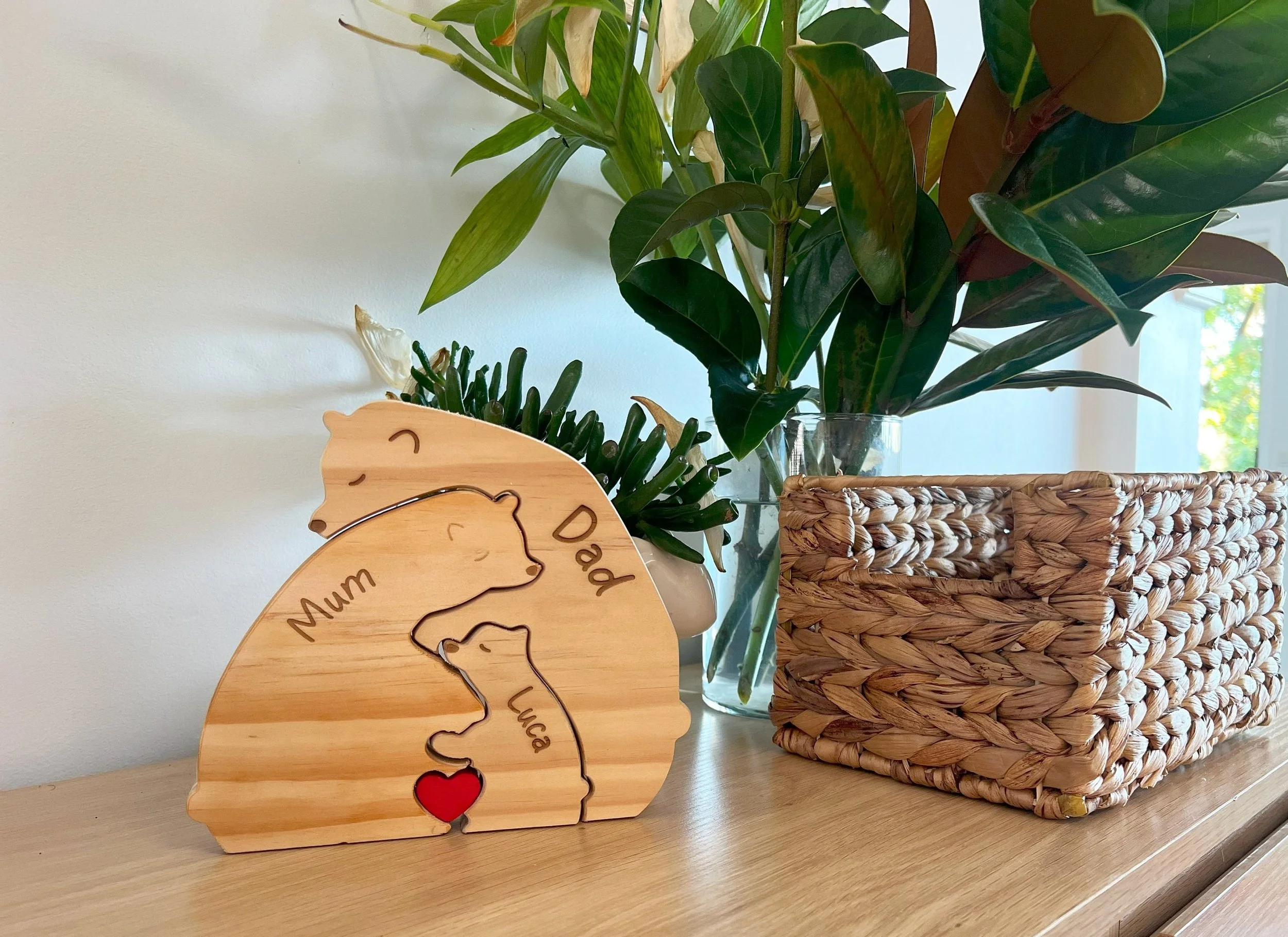 Wooden Family Bear Puzzle