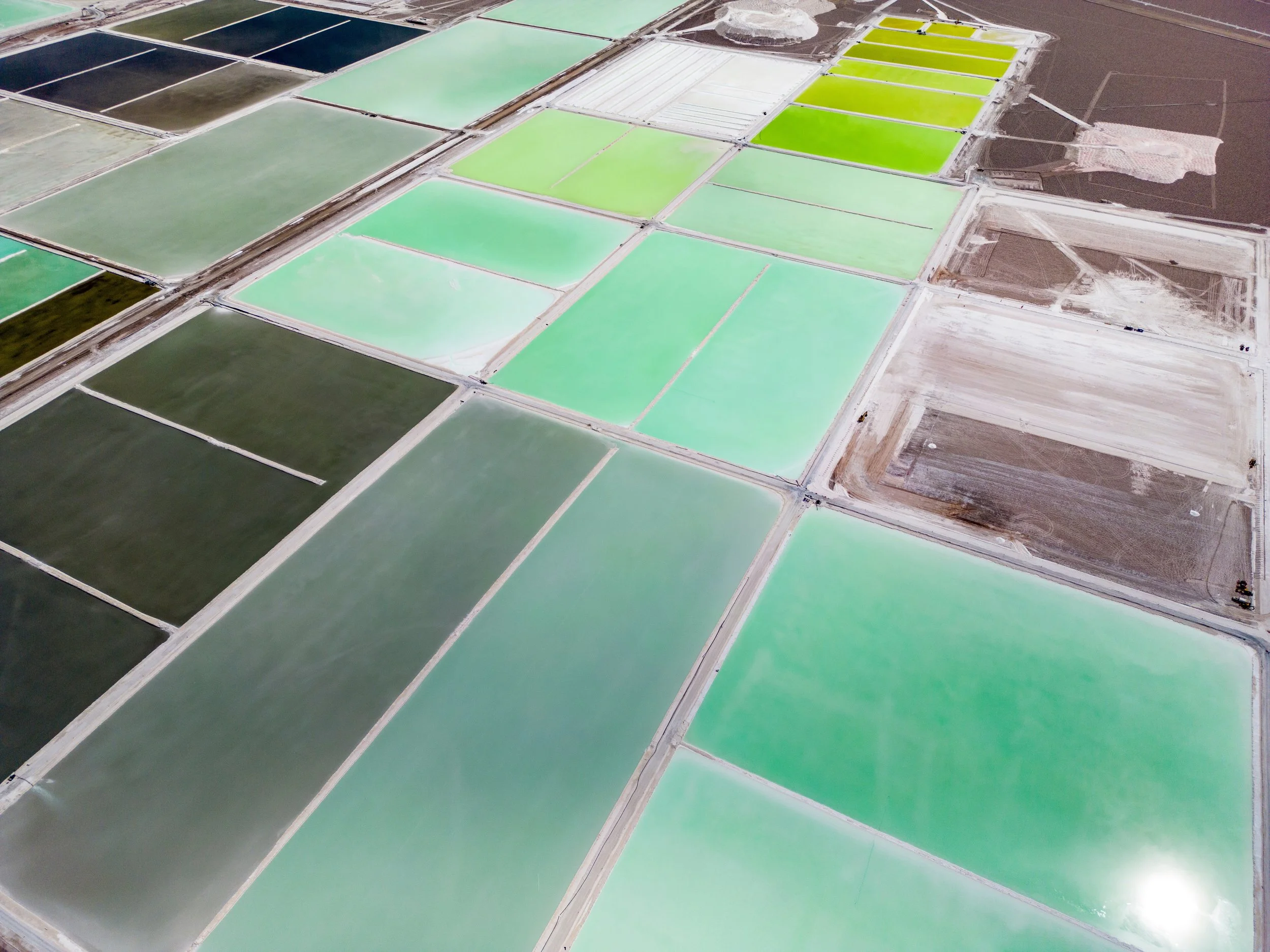 Lithium fields in the Atacama Desert in Chile, where lithium is mined for batteries used in clean-energy solutions.
