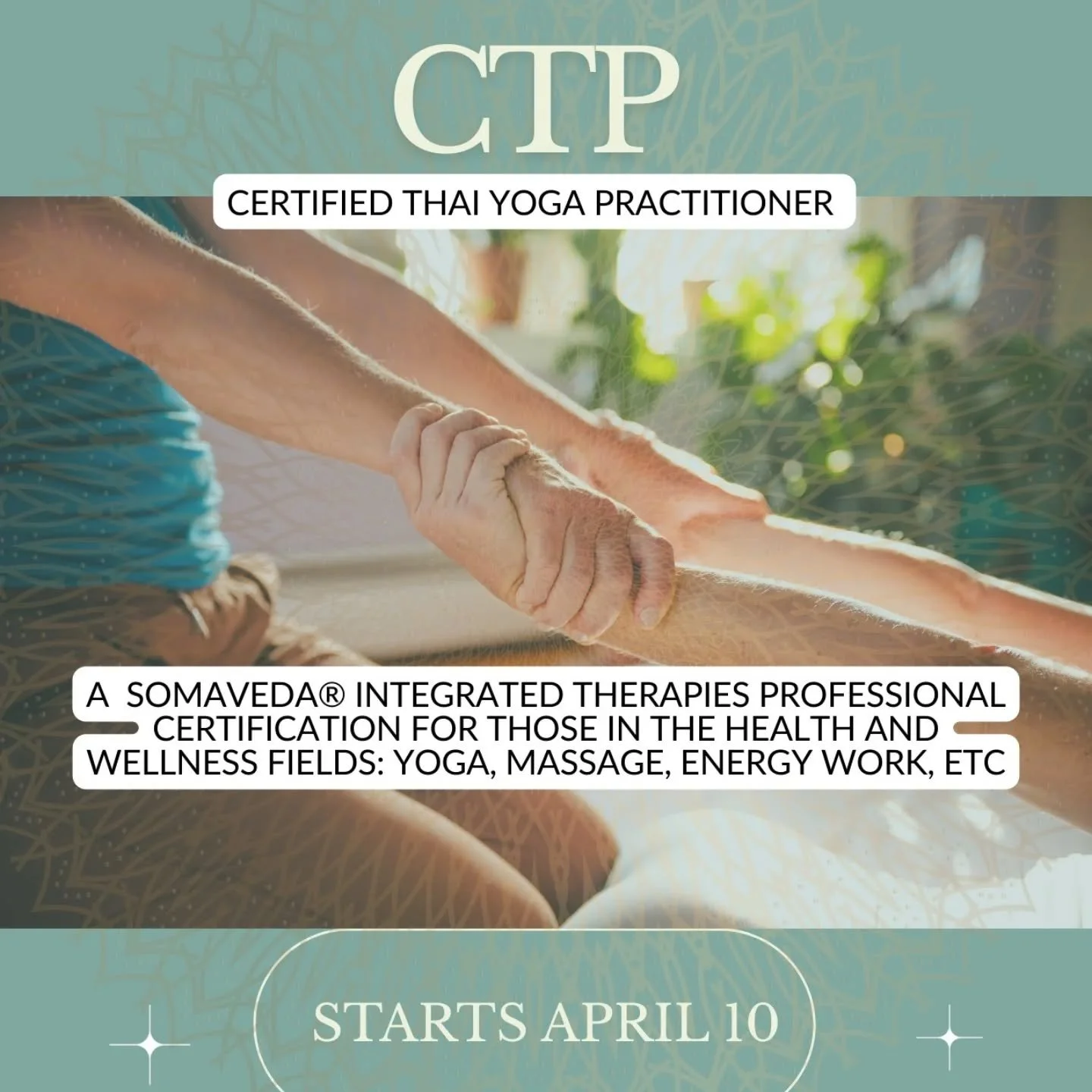 The work begins with you. 

In order to help others with their health, you must work on yourself first. 

This is part of training. 

Comment "THAI YOGA" if you're ready.