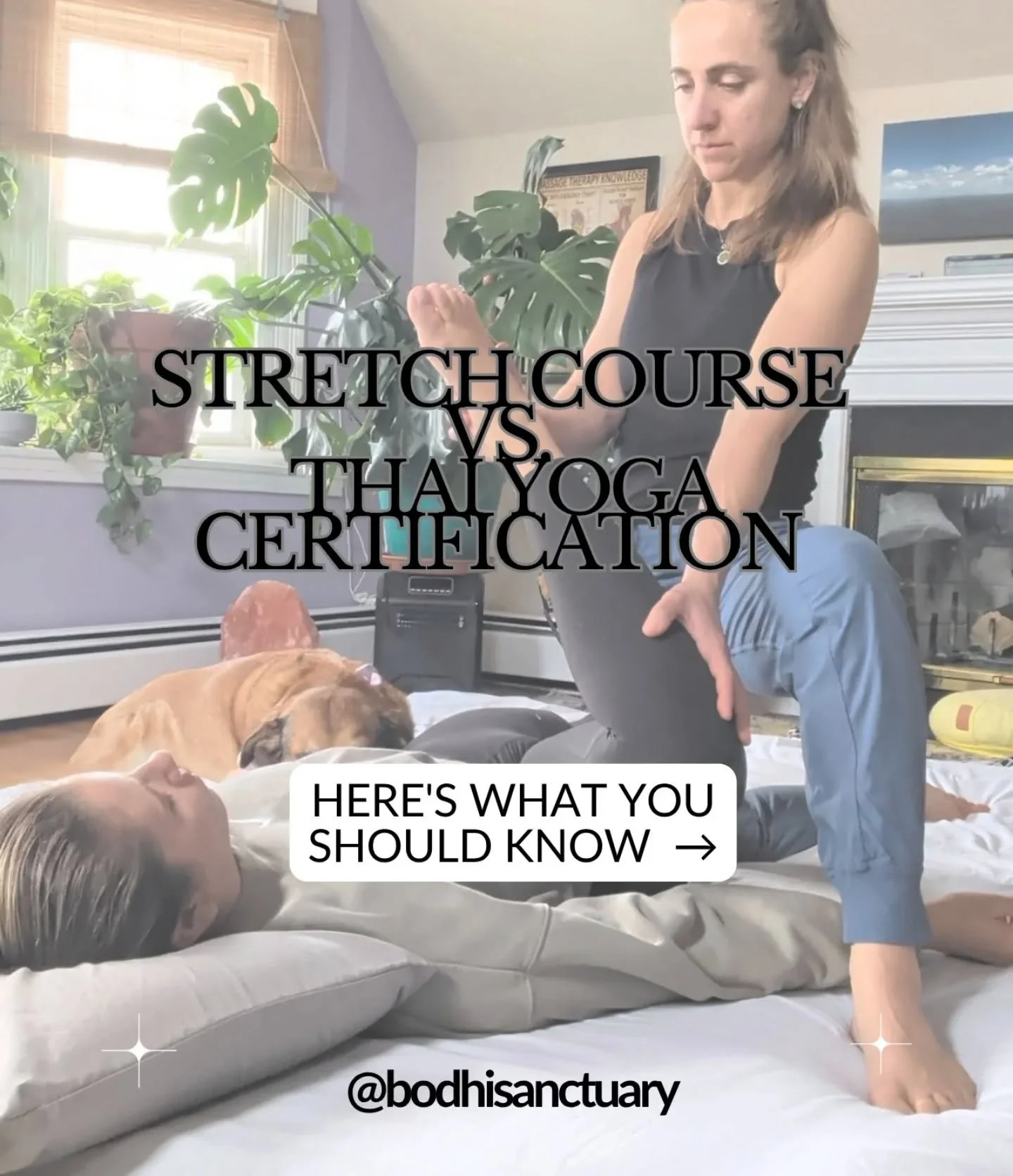 My algorithm is showing me these weekend stretch courses and it made me really think about the differences between what I'm offering through the SomaVeda Thai Yoga course and a stretch course. 

Sharing just a few differences but there's WAY more. Th