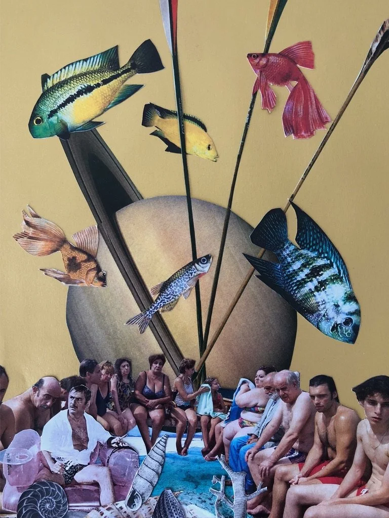 Collages contemporains surréalistes par Julia Chameroy