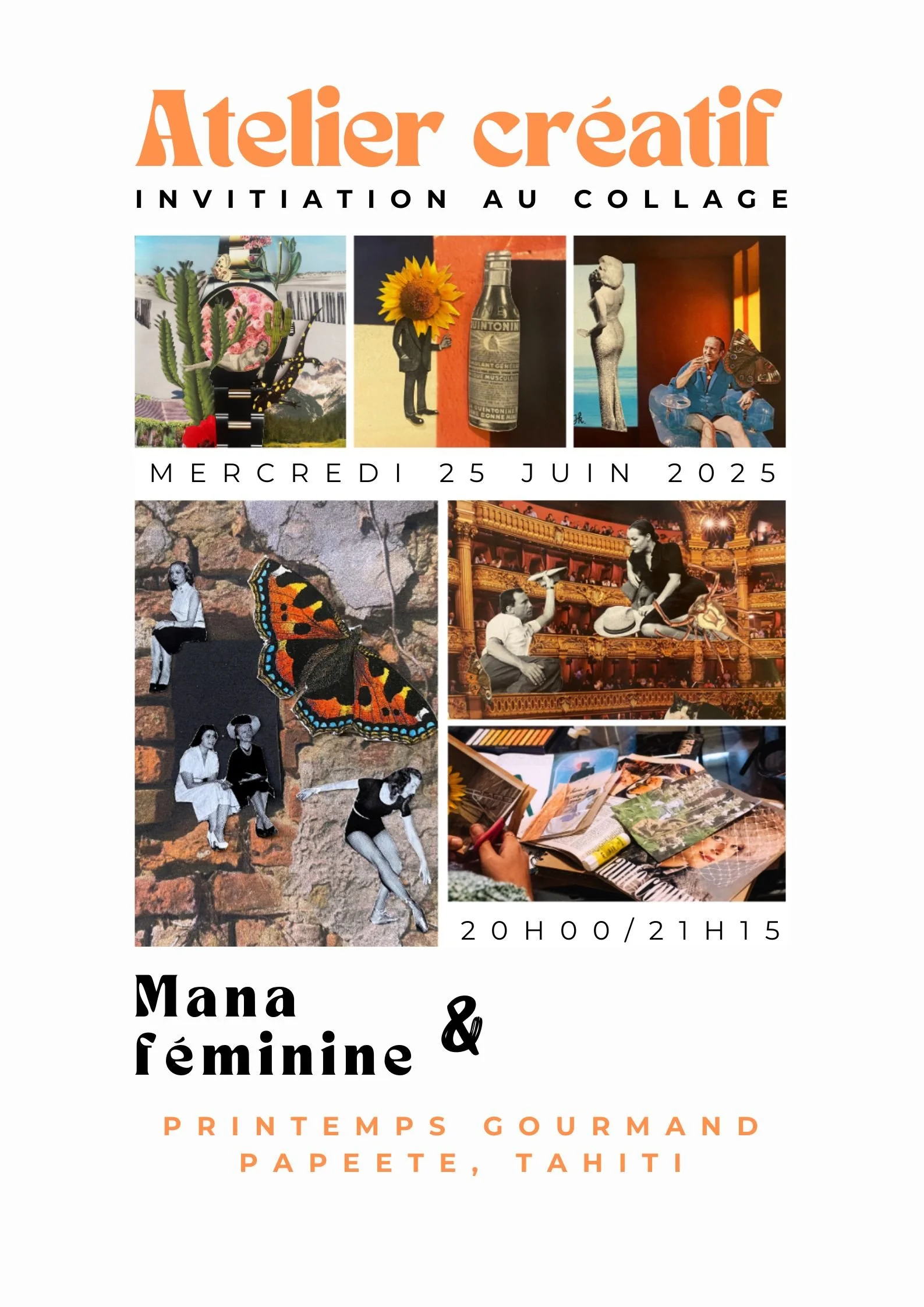 Atelier collage chez Mana Féminine