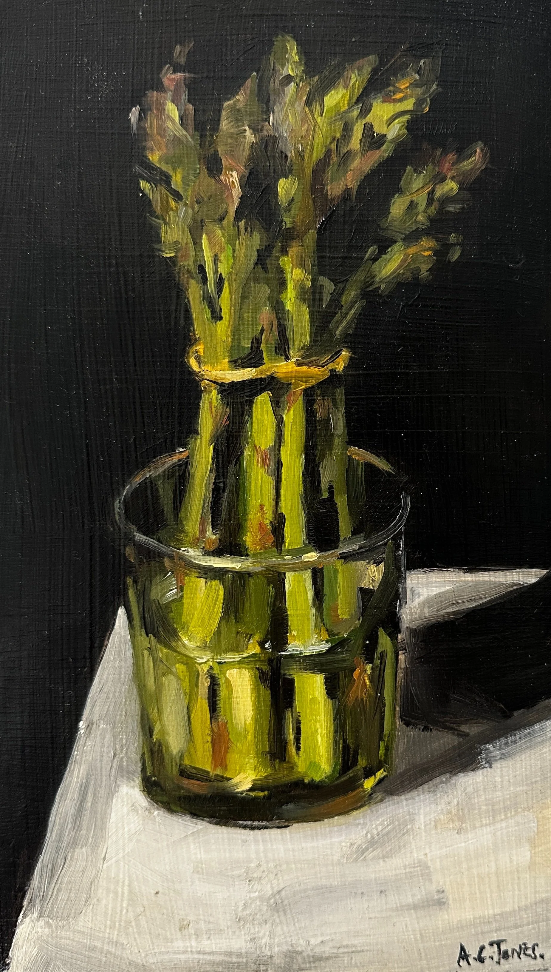 Asparagus in Café Glass - SOLD