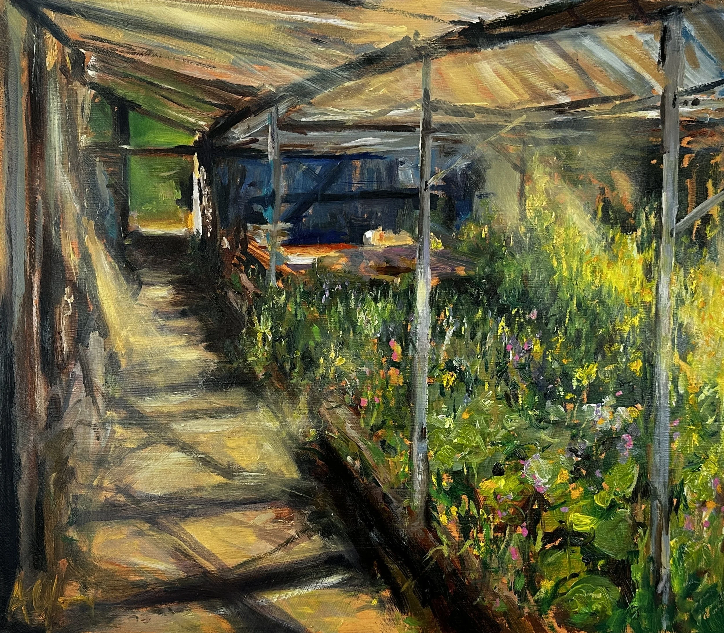 Market Garden front door - 46x40cm - SOLD