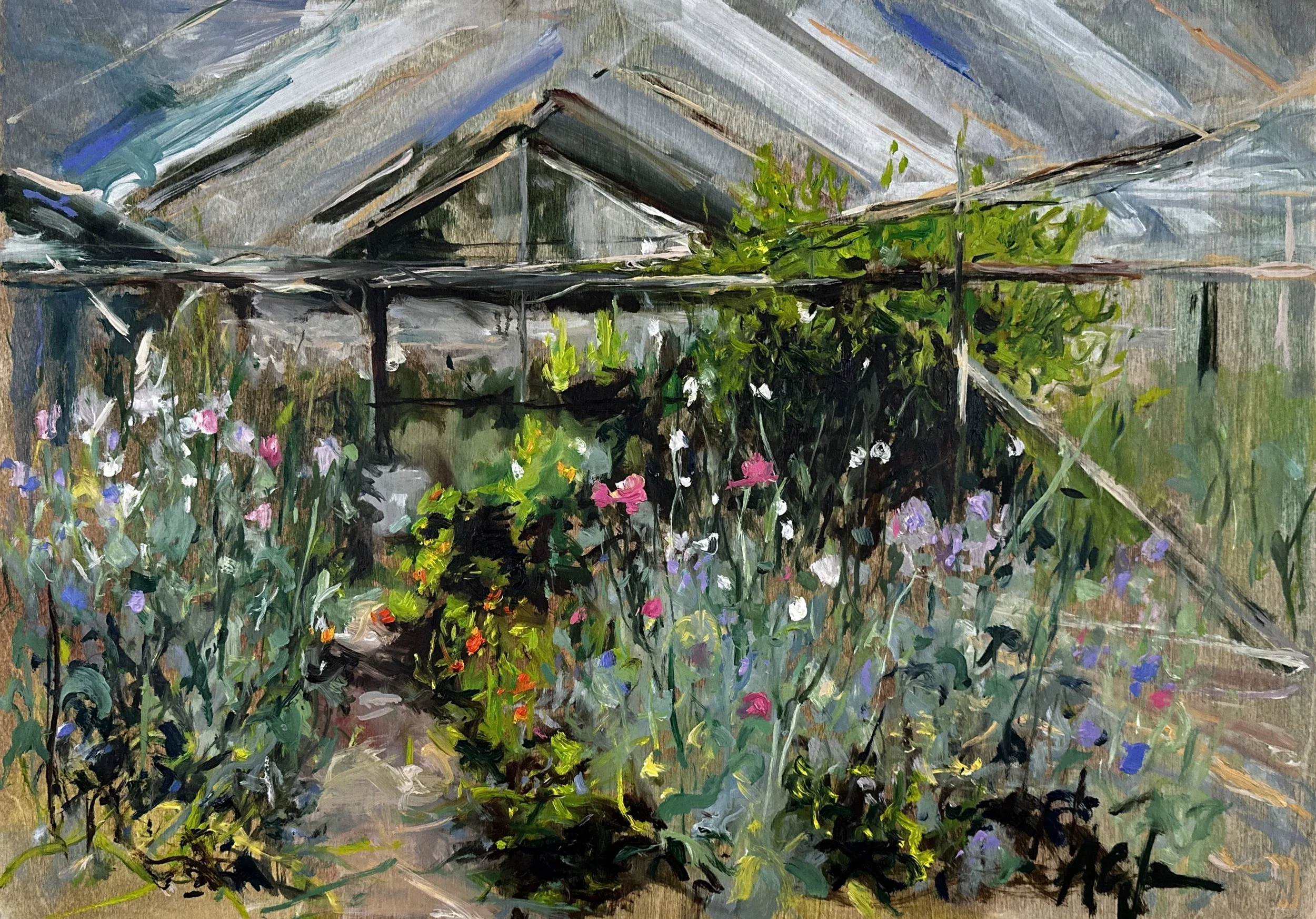 Poppies in Market Garden - 59x42cm - SOLD