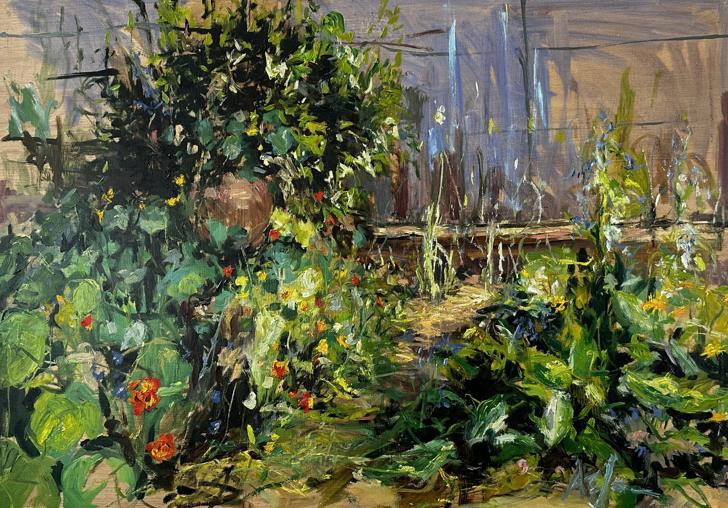 Nasturtiums Market Garden - 65x45cm - AVAILABLE