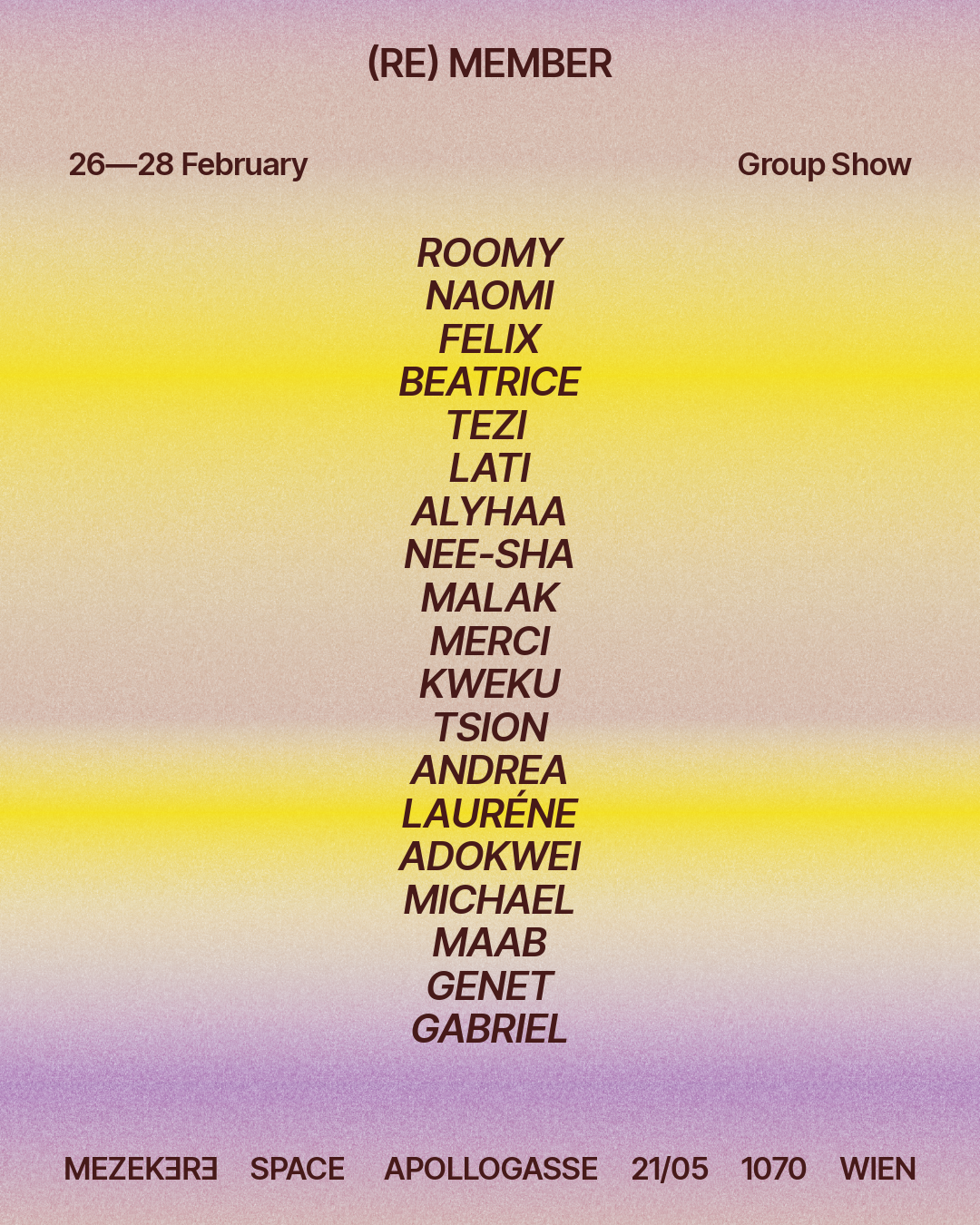 (RE)MEMBER - GROUP SHOW