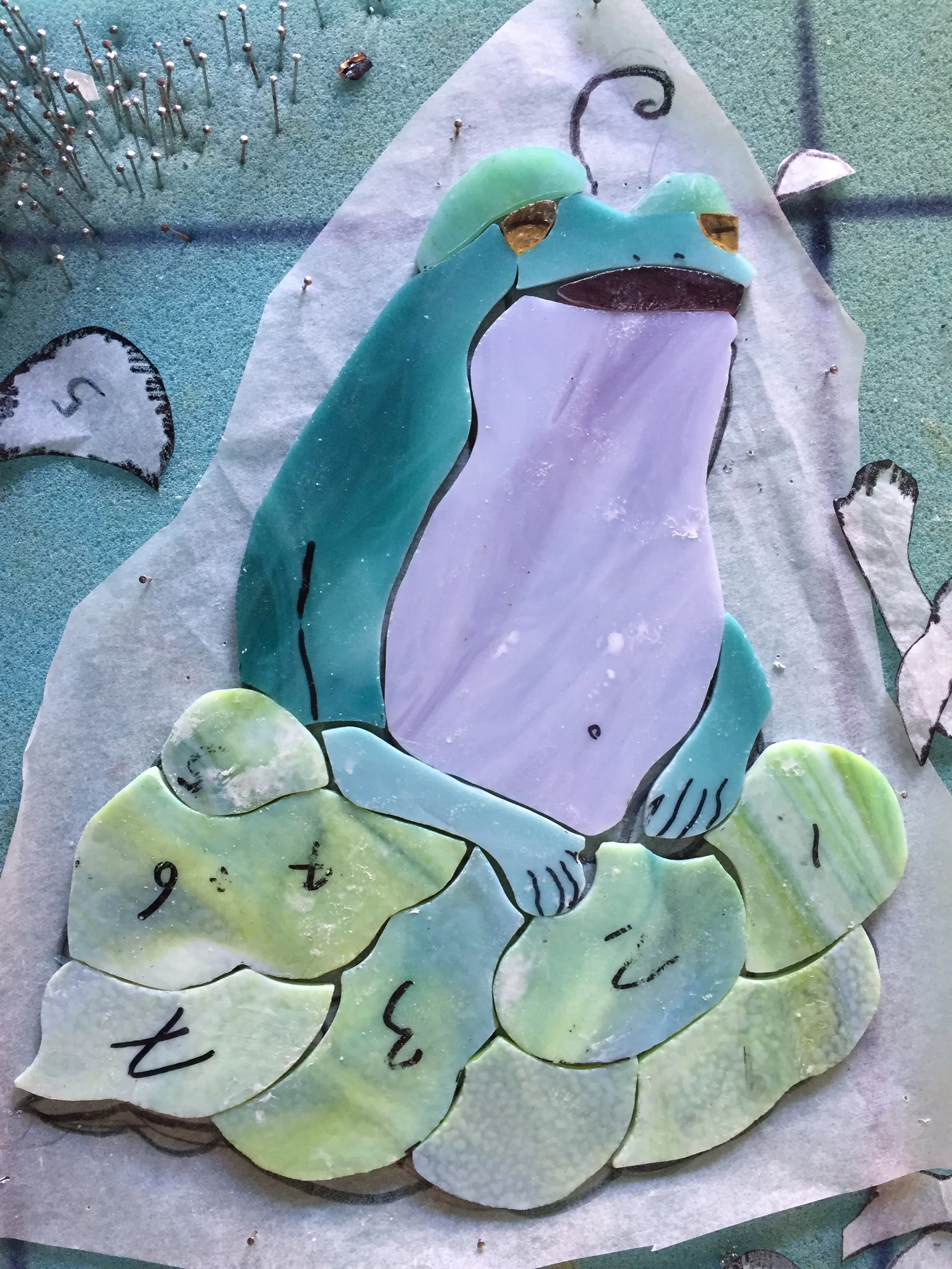 Glass Cut of Cyclos for a stained glass piece inspired by the Legend of Zelda the Wind Waker 