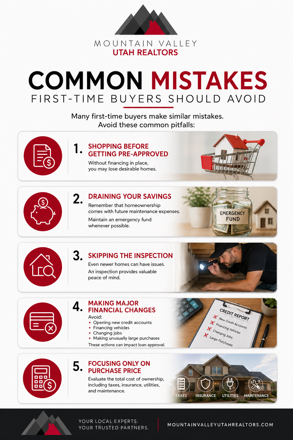 Mistakes to avoid when buying a home