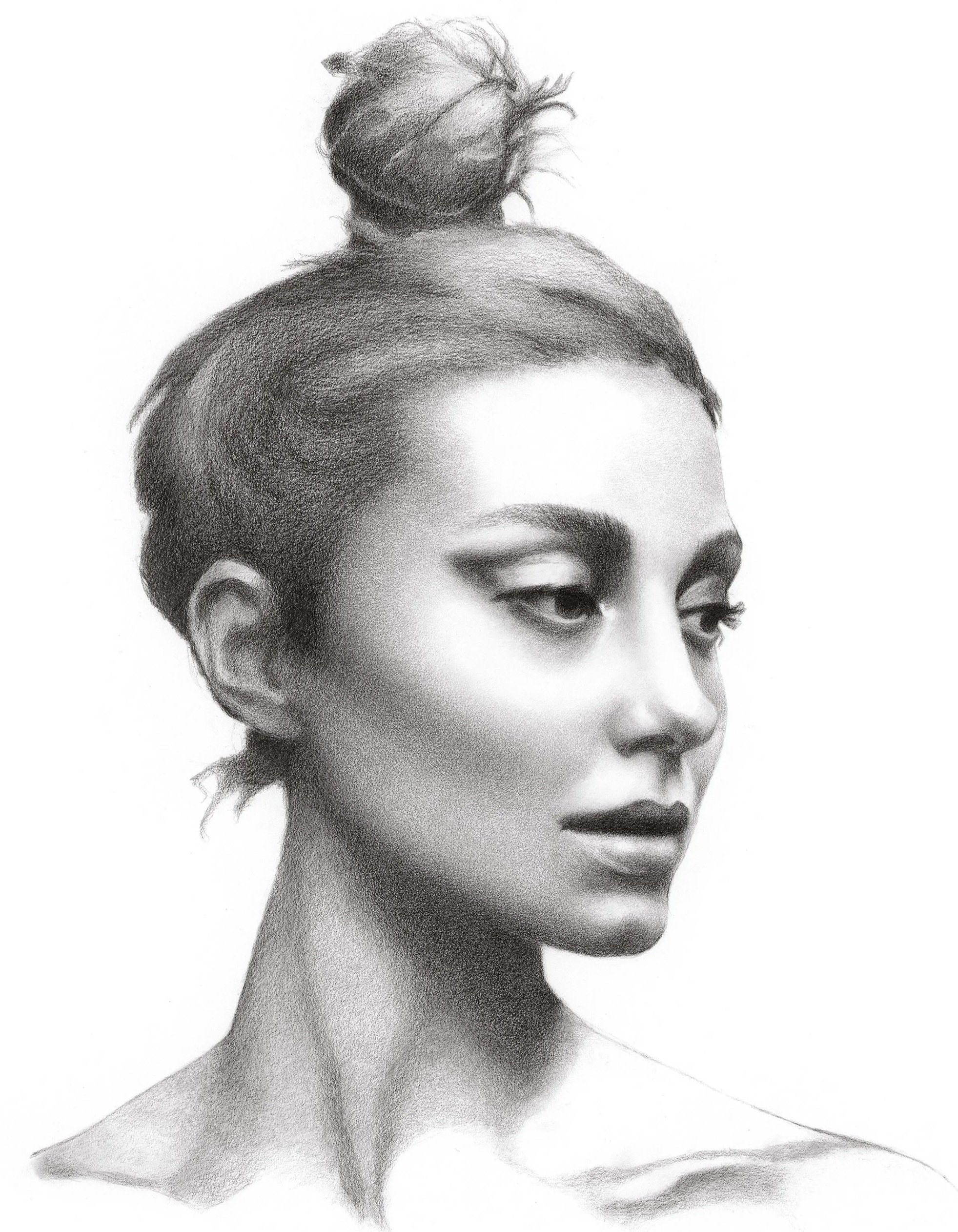 Vogue (charcoal and carbon on paper)