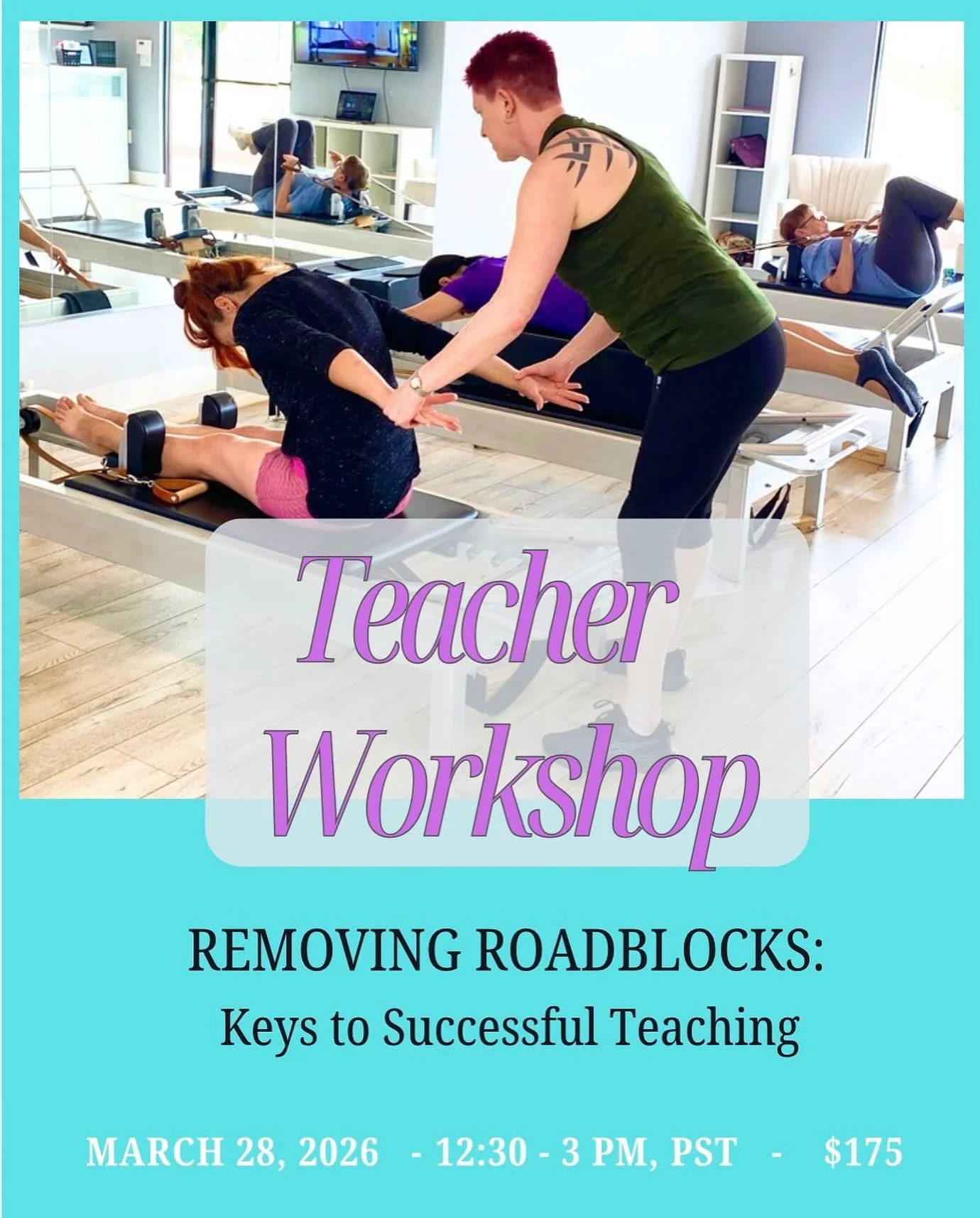 ⭐️We are one week out from Nicole Briggs&rsquo; workshop for Pilates Professionals.

REMOVING ROADBLOCKS: KEYS TO SUCCESSFUL TEACHING

SATURDAY, 3/28 12:30-3 PM

Do you ever feel like you and your client aren&rsquo;t quite speaking the same language?