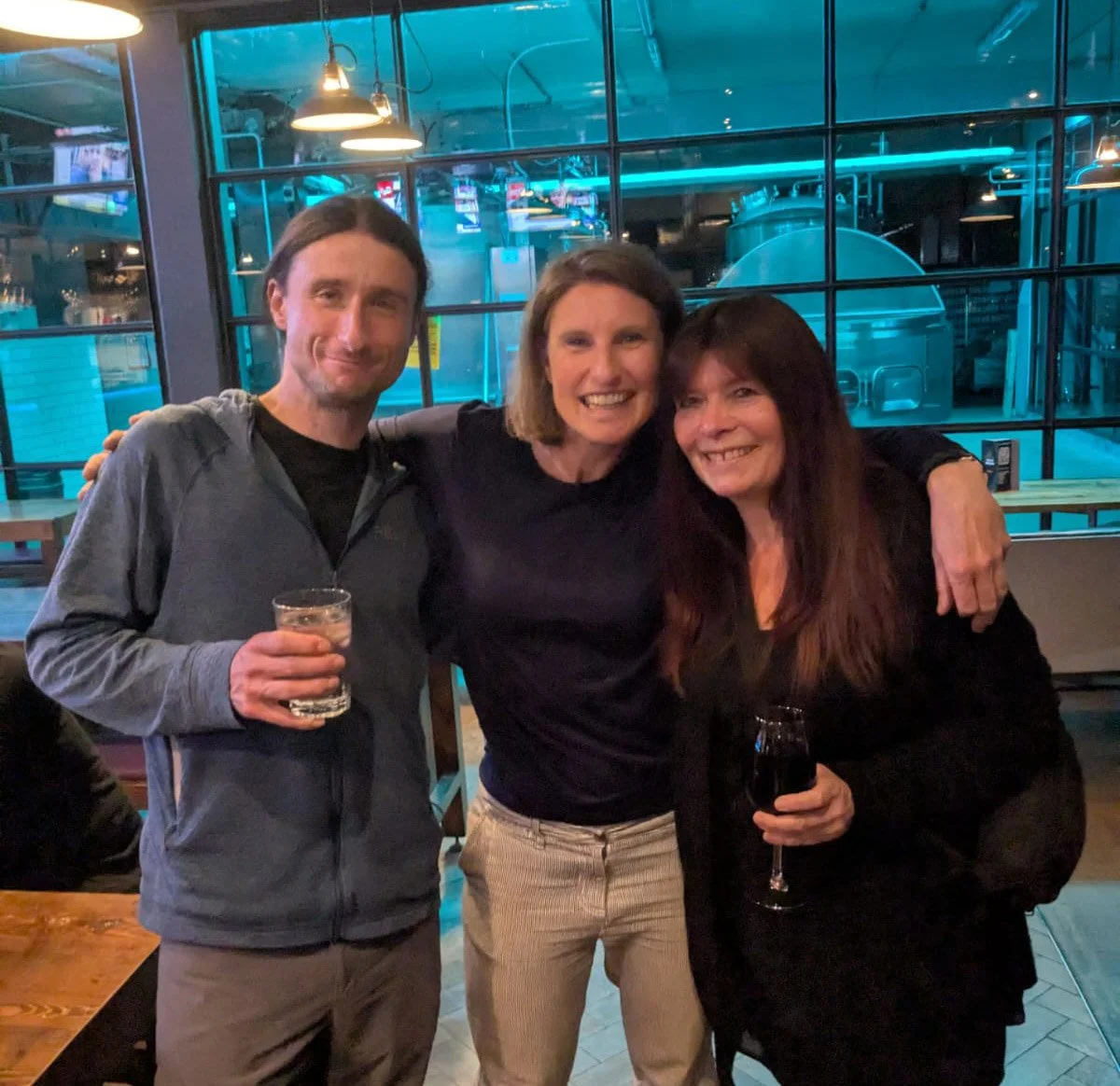 Kevin Woods (producer), Jamie Aarons (film contributor and Munro record-holder), Lindsay Hill (producer)