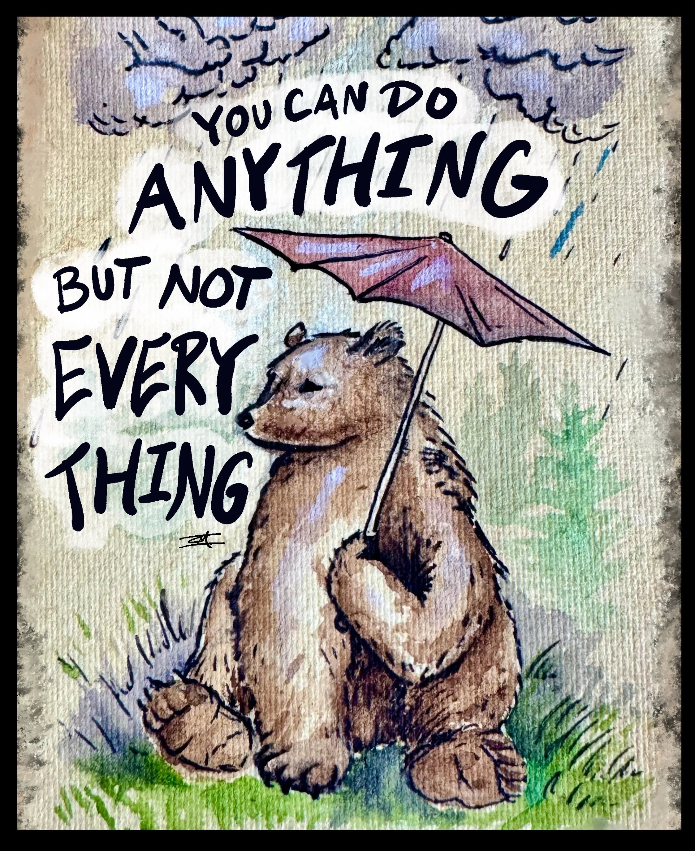 Teddy&rsquo;s Day Off is your reminder - your gentle friend reminding you to take it easy on yourself. This special friend is waiting patiently on my website for you to take him home. Find him on my website! IngridtheArtist.com