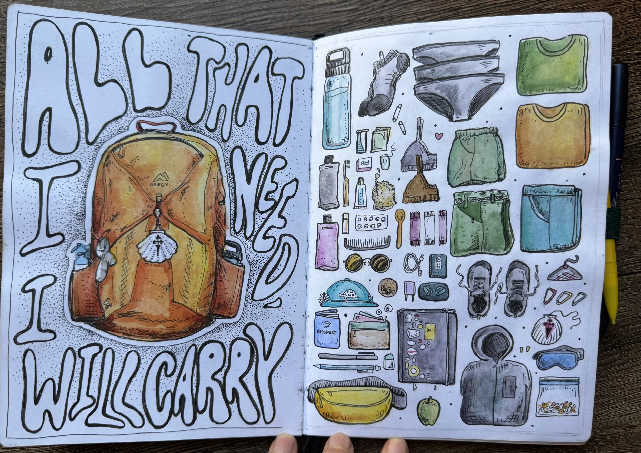 Everything I carried with me as I embarked on my through-hike. Adding to my travelogue