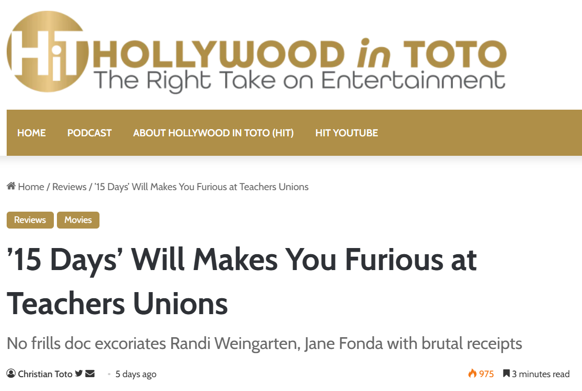 Hollywood in TOTO web page screengrab image