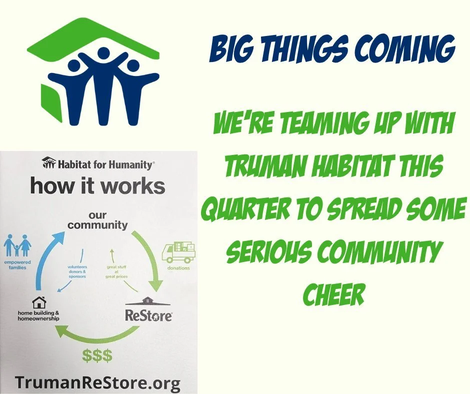 Big things coming 🏡💙 We&rsquo;re teaming up with Truman Habitat this quarter to spread some serious community cheer. Who&rsquo;s excited? #CityCUGivesBack