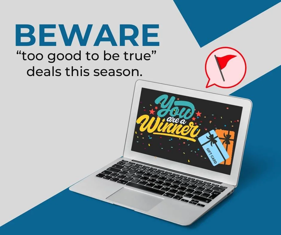 If it sounds too good&hellip;it is. 👎 Scammers LOVE fake sales this time of year. Who else checks URLs before clicking? 🔍 #CityCU #StaySafe