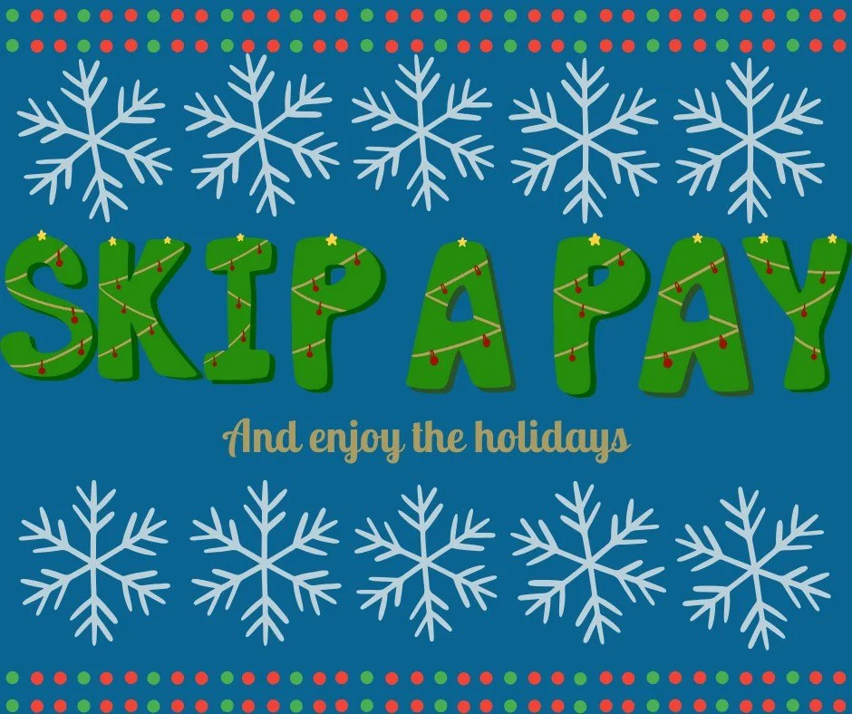 The gift of NO payment this month 🎁⏸ Ask if you qualify for Skip-a-Pay! Who else could use that extra cushion? #CityCU #HolidayRelief