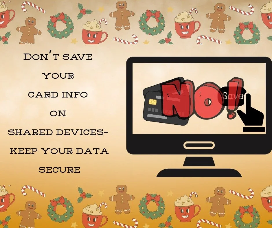 Shared device + saved card info = 🚩 Keep your card details private. Who else uses autofill only on personal devices? 💻💳 #CityCU #FraudFree