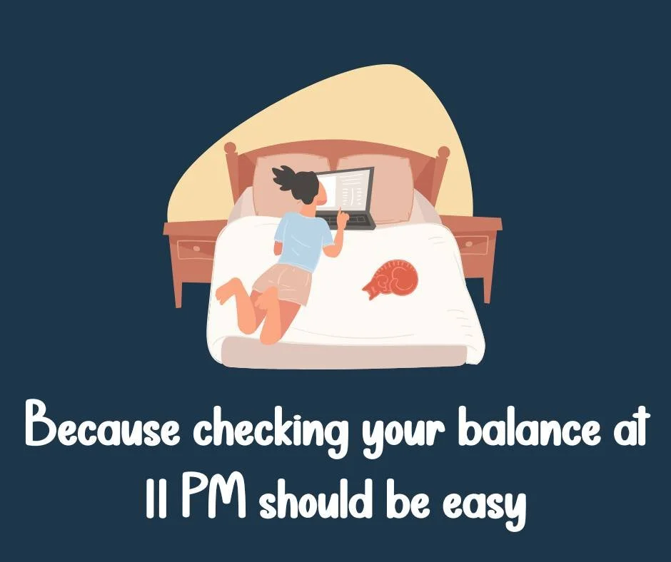 Because checking your balance at 11 pm should be easy 🌙📱✨

No lines. No stress. Just a few taps 💸💙