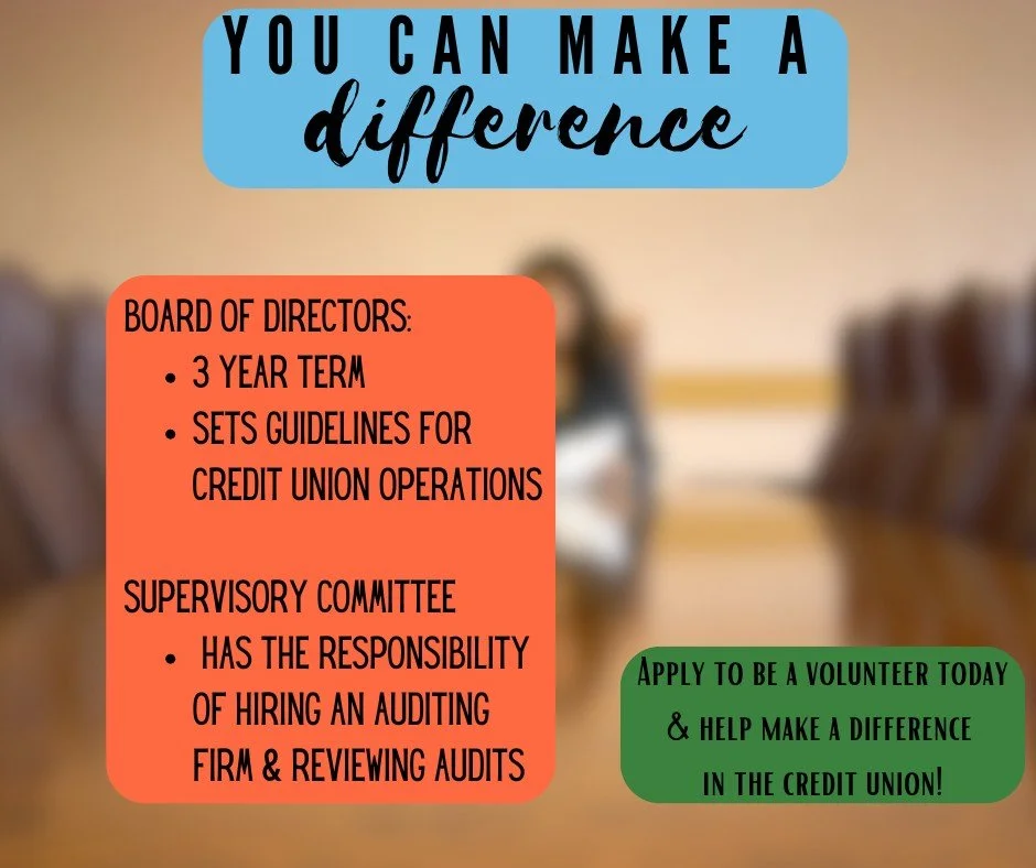 📣 Now Accepting Board Volunteer Applications!

City Credit Union is looking for dedicated members who want to give back and help lead our credit union forward. If you have a heart for service and our community, we&rsquo;d love to hear from you. Appl