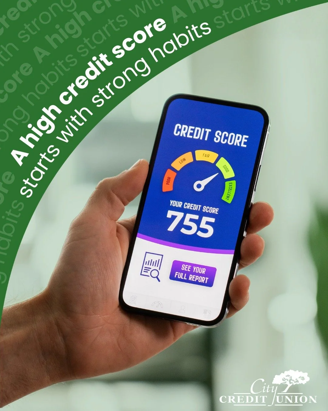 A high credit score isn't magic&mdash;it&rsquo;s the result of a few solid habits. 💪

If you&rsquo;re looking to boost your numbers in 2026, here is your City CU roadmap to success:

🎯 Pay on Time, Every Time &ndash; Payment history is the biggest 