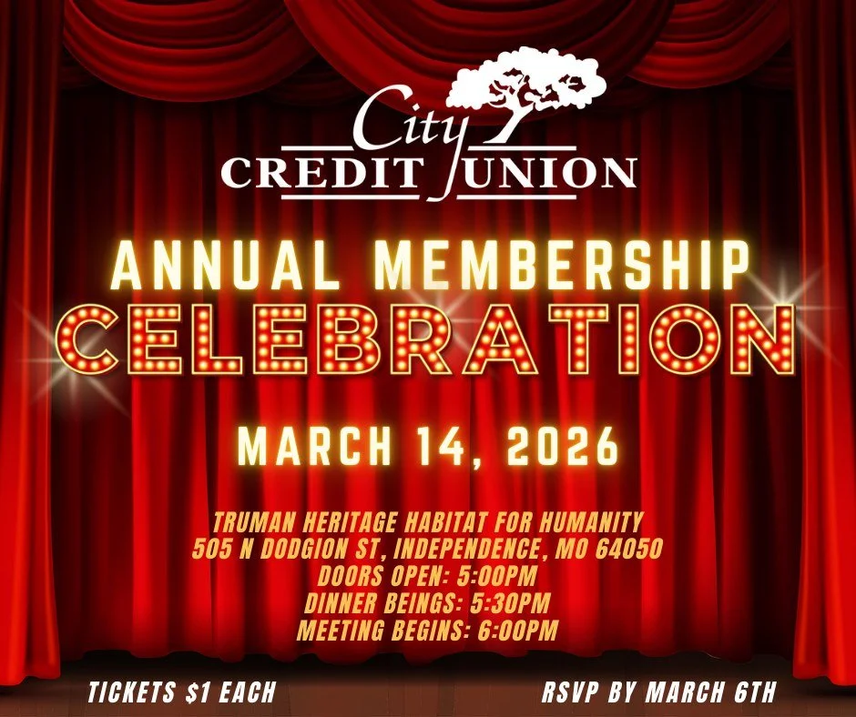 Don't forget to RSVP for our Annual Membership Celebration🎉✨ City Credit Union&rsquo;s Annual Membership Celebration is almost here &mdash; and you&rsquo;re invited! ✨🎉

Join us on March 14 for an evening full of food, fun, prizes, and community as