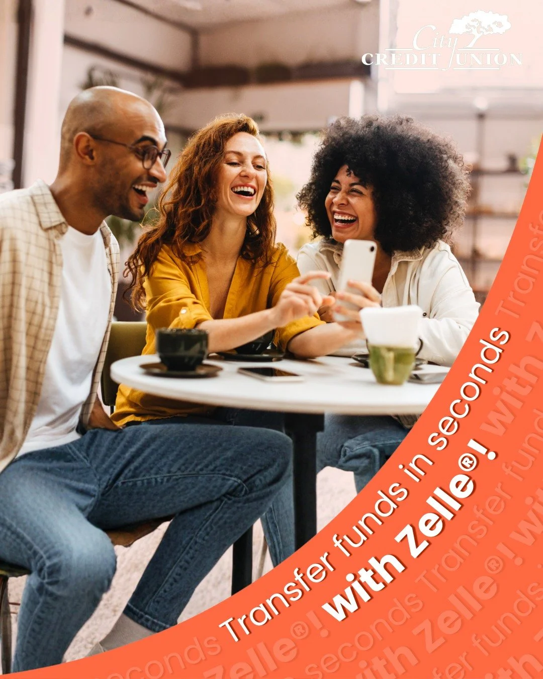 Chipping in for a birthday surprise or splitting a dinner with your favorite people? 🧡✨

⚡️ Zelle&reg; is the fastest way to send and receive money directly from your City CU account!

Forget about the awkward "pay you back later" talk. Wi
