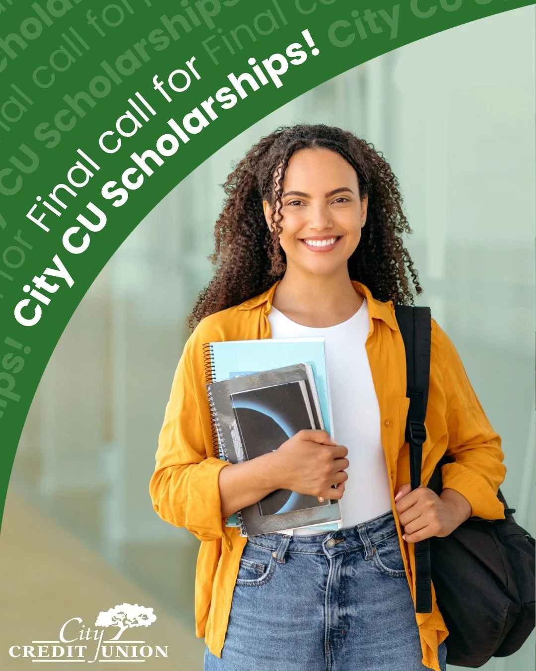 The deadline for our 2026 City CU Scholarships is fast approaching! 🎓💰

We are proud to support the next generation of leaders in our community by awarding two $1,000 scholarships to help our members pursue their higher education!

🚨 But hurry&mda