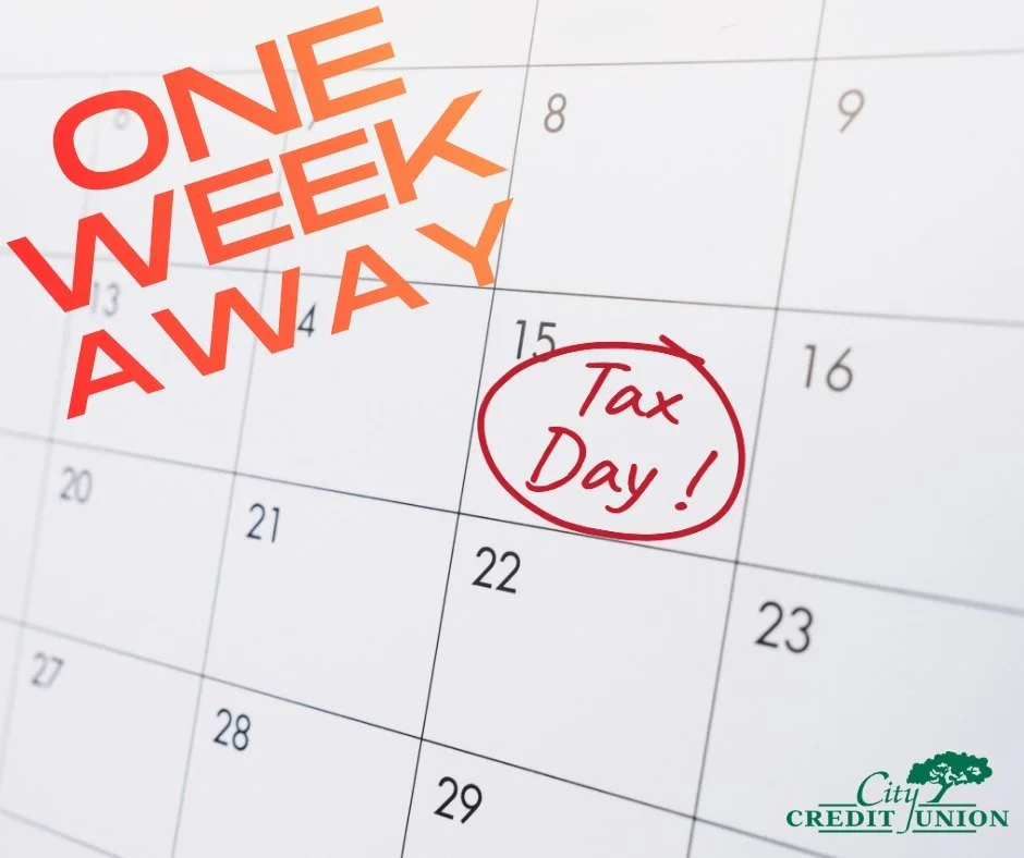 ⏰ Tax Day is only ONE week away! Have you filed yet? If you&rsquo;re expecting a refund, start thinking about how you&rsquo;ll use it wisely. #TaxSeason #SmartMoney