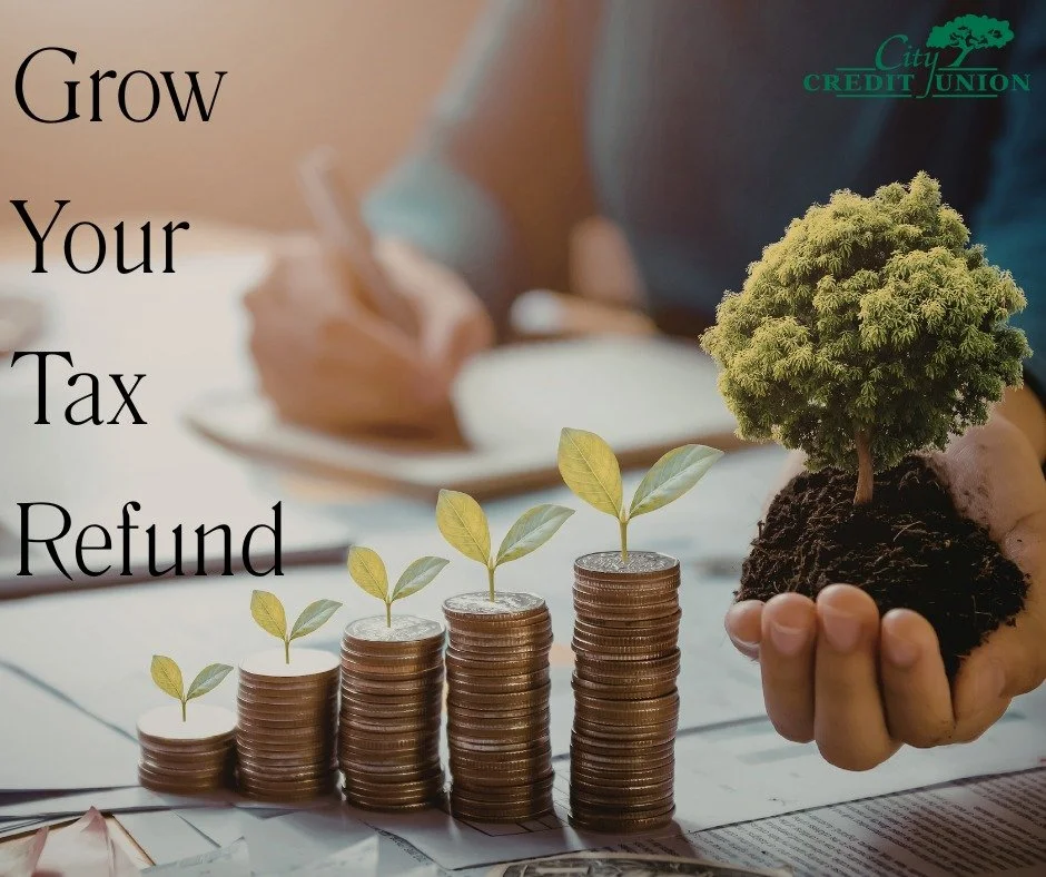 Got a tax refund? 💰 Consider growing it with a Certificate of Deposit. It&rsquo;s a great way to earn dividends while keeping your savings safe. #SmartInvesting #citycu 
www.city-cu.com/savings-and-investment-rates