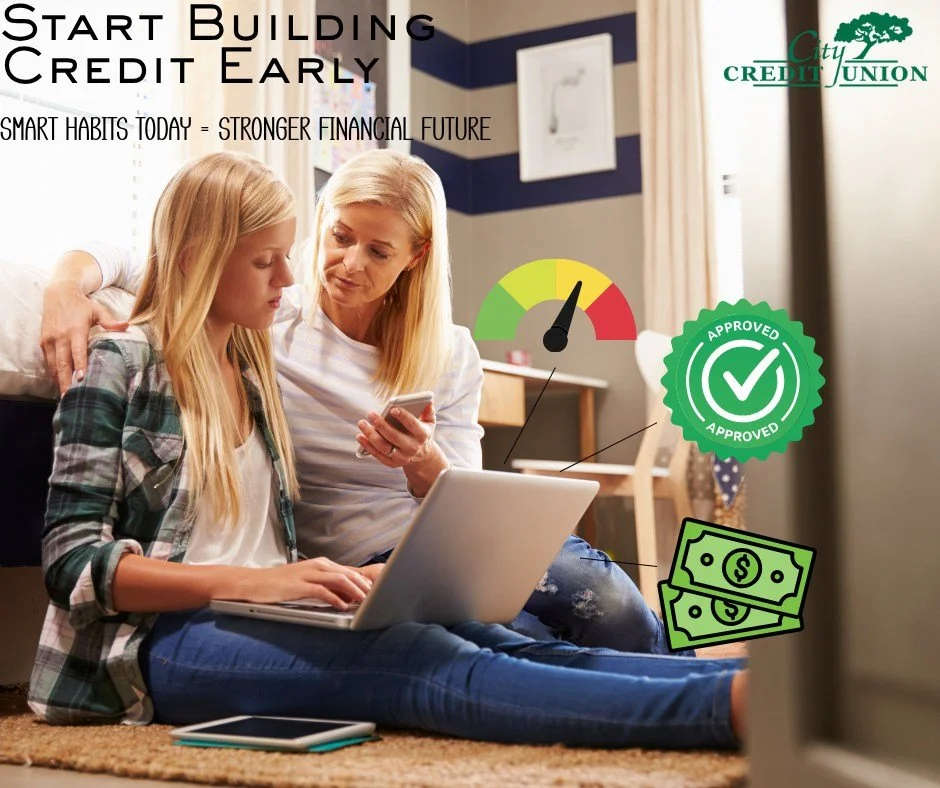 Teaching teens about credit early sets them up for success. City CU youth personal loans help build responsible credit with a parent co-signer. #financialeducation 
www.city-cu.com/youth-loans