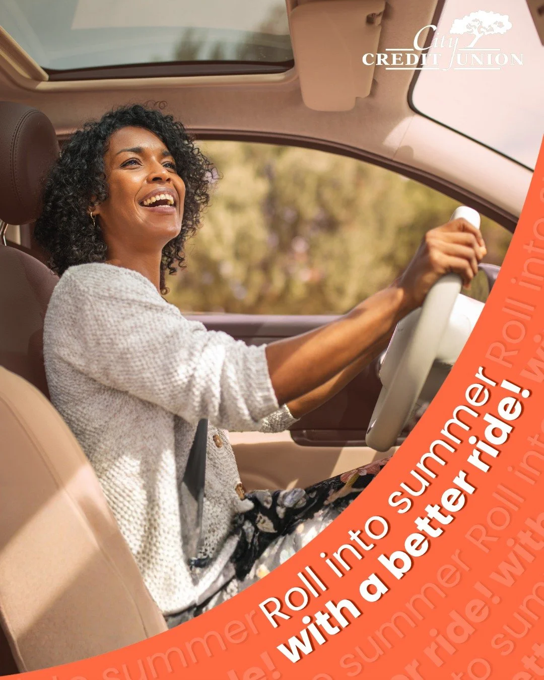 Windows down, music up, and a vehicle that fits your budget from day 1! 🚙☀️

Whether you're buying new, going pre-owned, or refinancing, City CU&rsquo;s Auto Loans are built to keep the process a breeze and your budget on track.

Get up to 100% fina