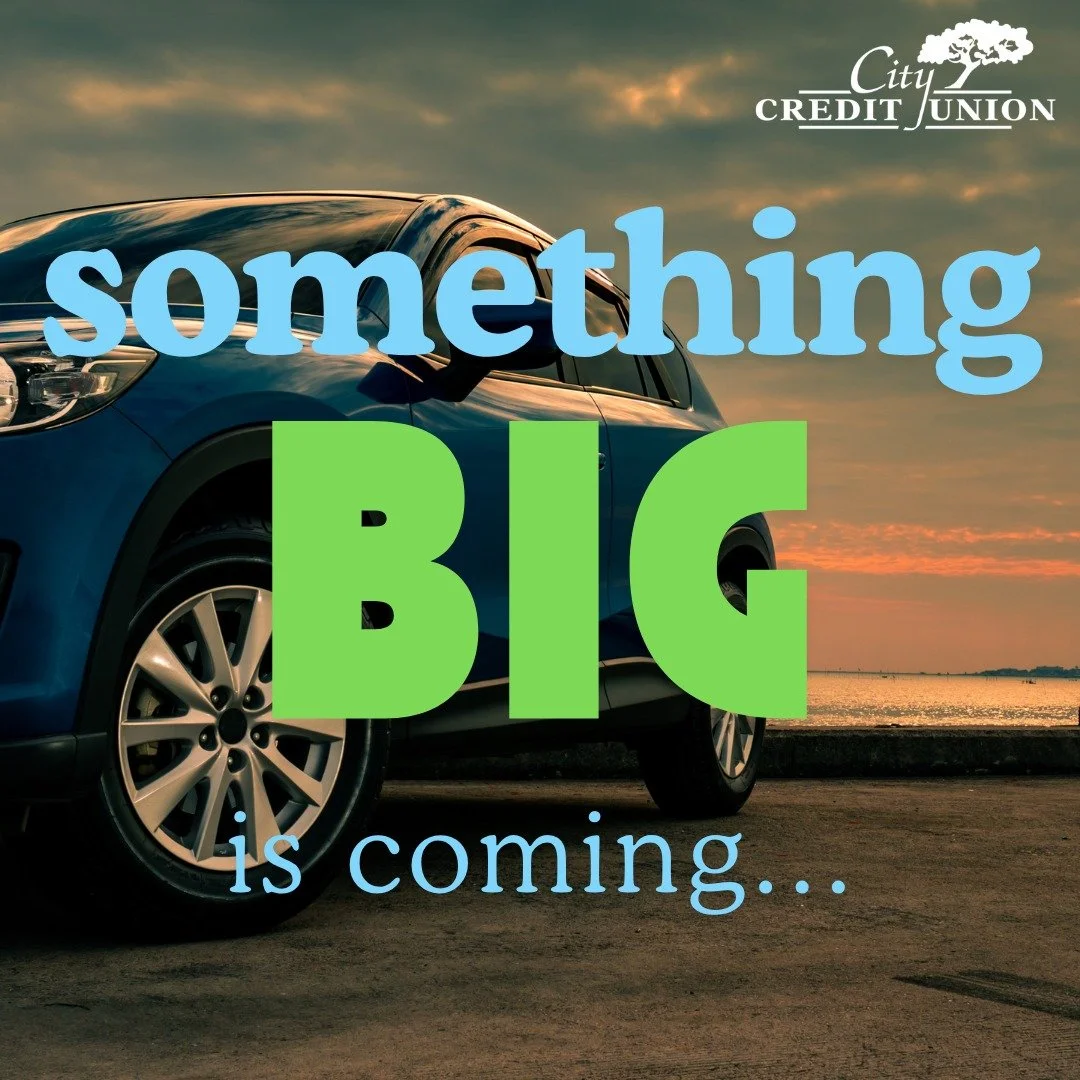 👀🚗 Something BIG is coming to City Credit Union this month&hellip; and trust us, you&rsquo;re going to want to stay tuned. Summer vehicle shopping just got a whole lot more exciting. 🔥 #ComingSoon #VehicleLoans #SummerSavings #CityCULoans