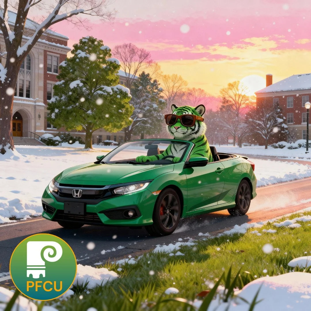 Two ways to save on auto expenses this holiday season:
🚘Refinance with PFCU and lower your auto loan rate by up to 2% APR* 
OR 
🎉Purchase a new or used vehicle now and skip payments until after the holiday season, and drive into 2026 with lower str