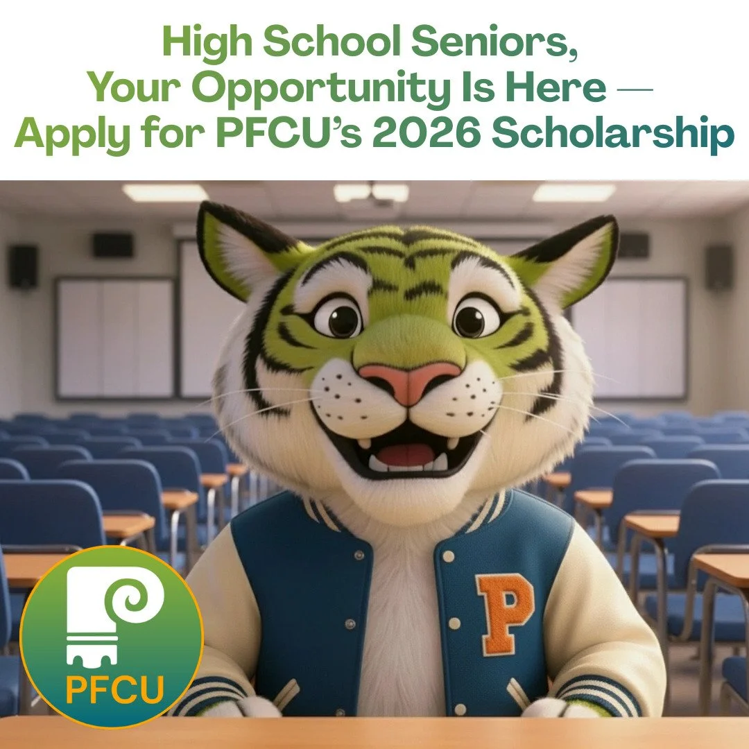 🎓 High School Seniors &mdash; Scholarship Applications Are Now OPEN!
Princeton FCU is proud to support local students as they take the next step in their education. We are now accepting submissions for the Princeton Federal Credit Union Annual Schol