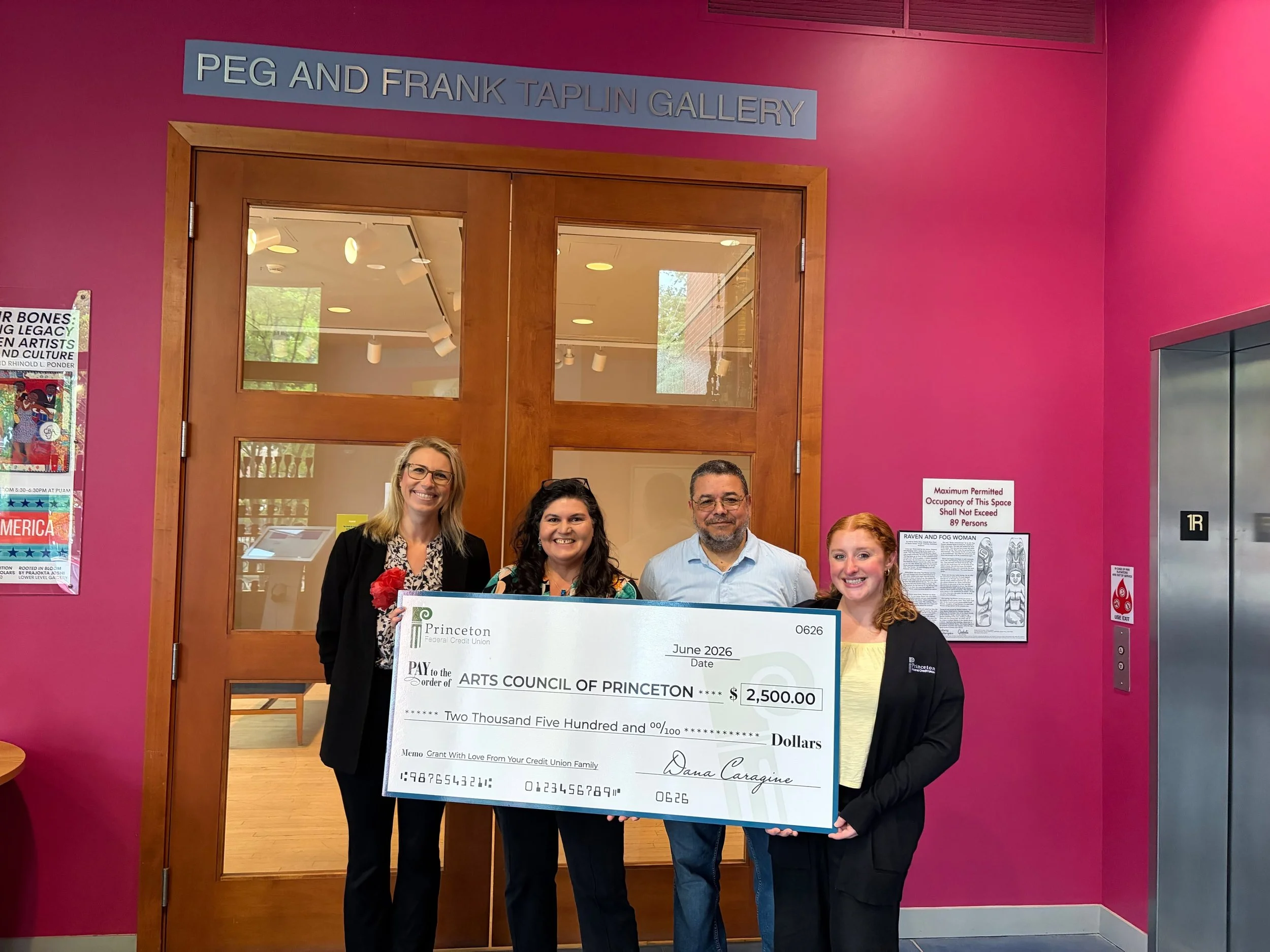 🎨 Congratulations to the Arts Council of Princeton on receiving a $2,500 grant made possible through Princeton Federal Credit Union (PFCU) and the Federal Home Loan Bank of New York (FHLBNY)!

The Arts Council of Princeton plays an important role in
