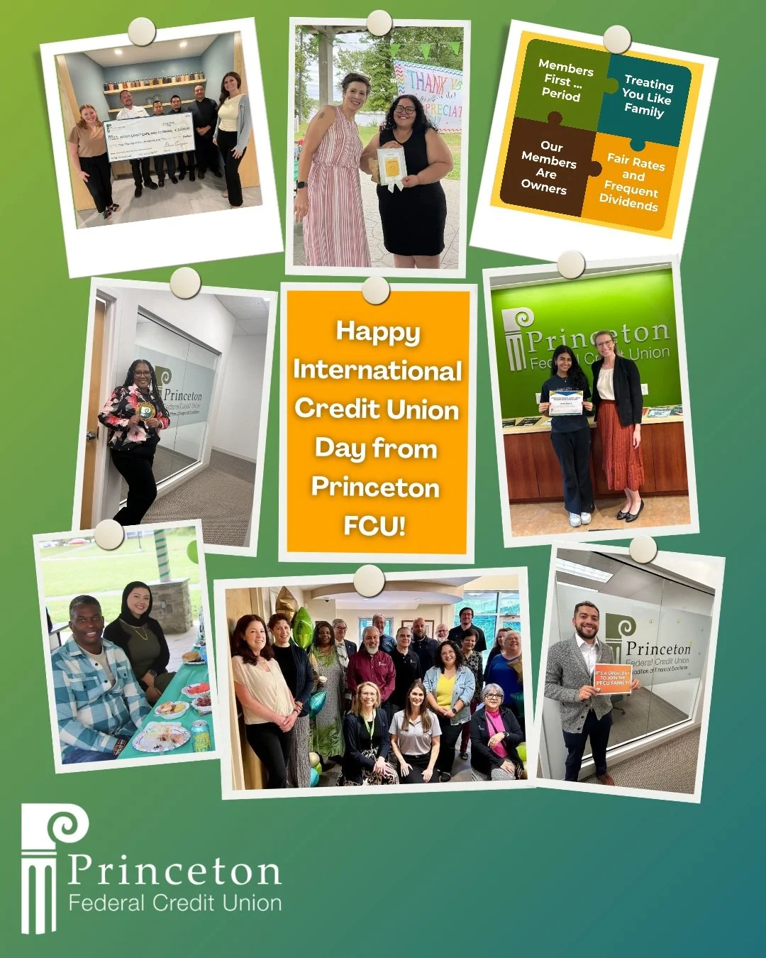 Today we celebrate International Credit Union Day! 💚

Back in the 1850s, right around when "Old Nassau" was written here, a few creative Germans decided that banking shouldn&rsquo;t be a game where the house always wins. Their idea was sim