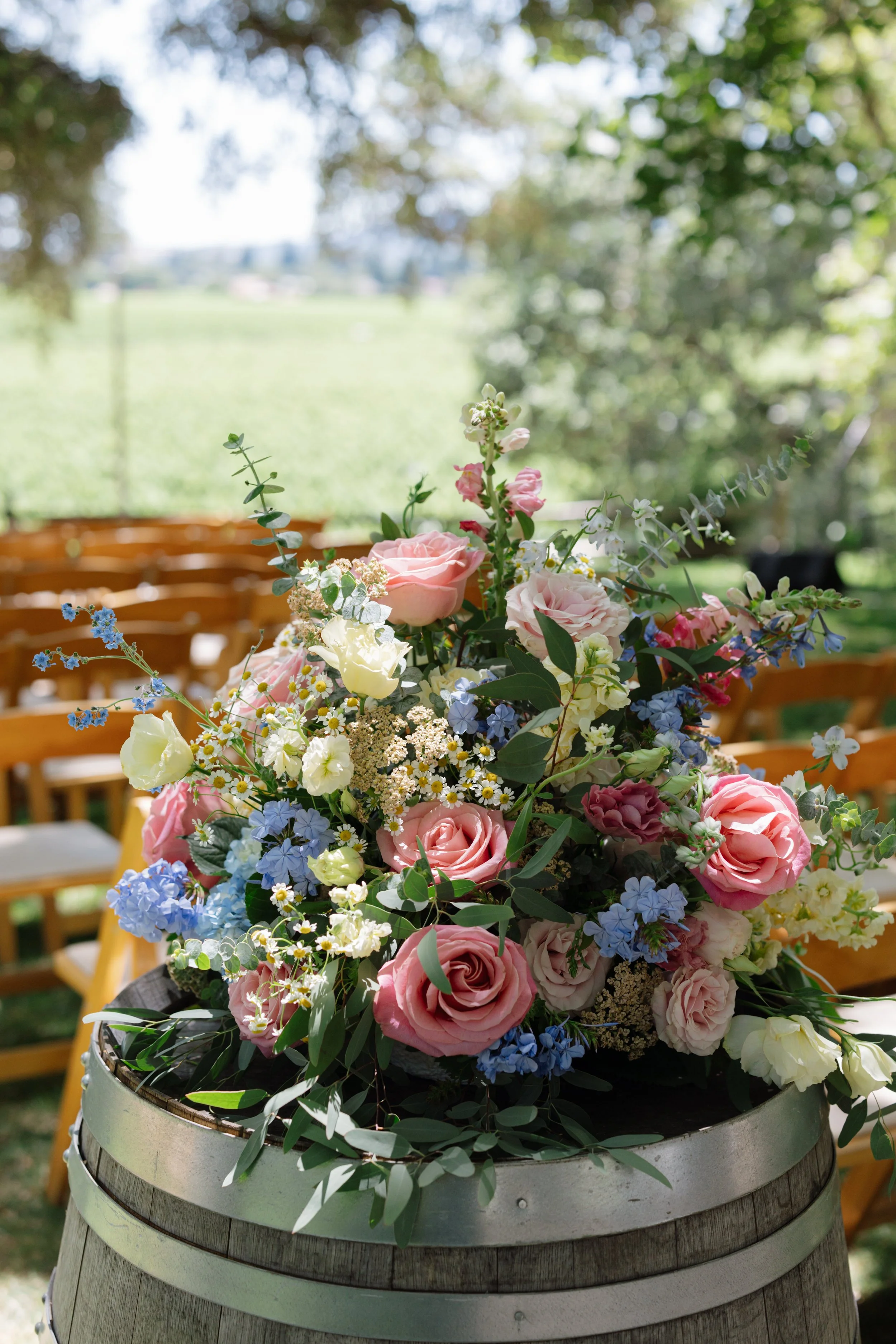 Wine Barrel Arrangements - Ru's Farm