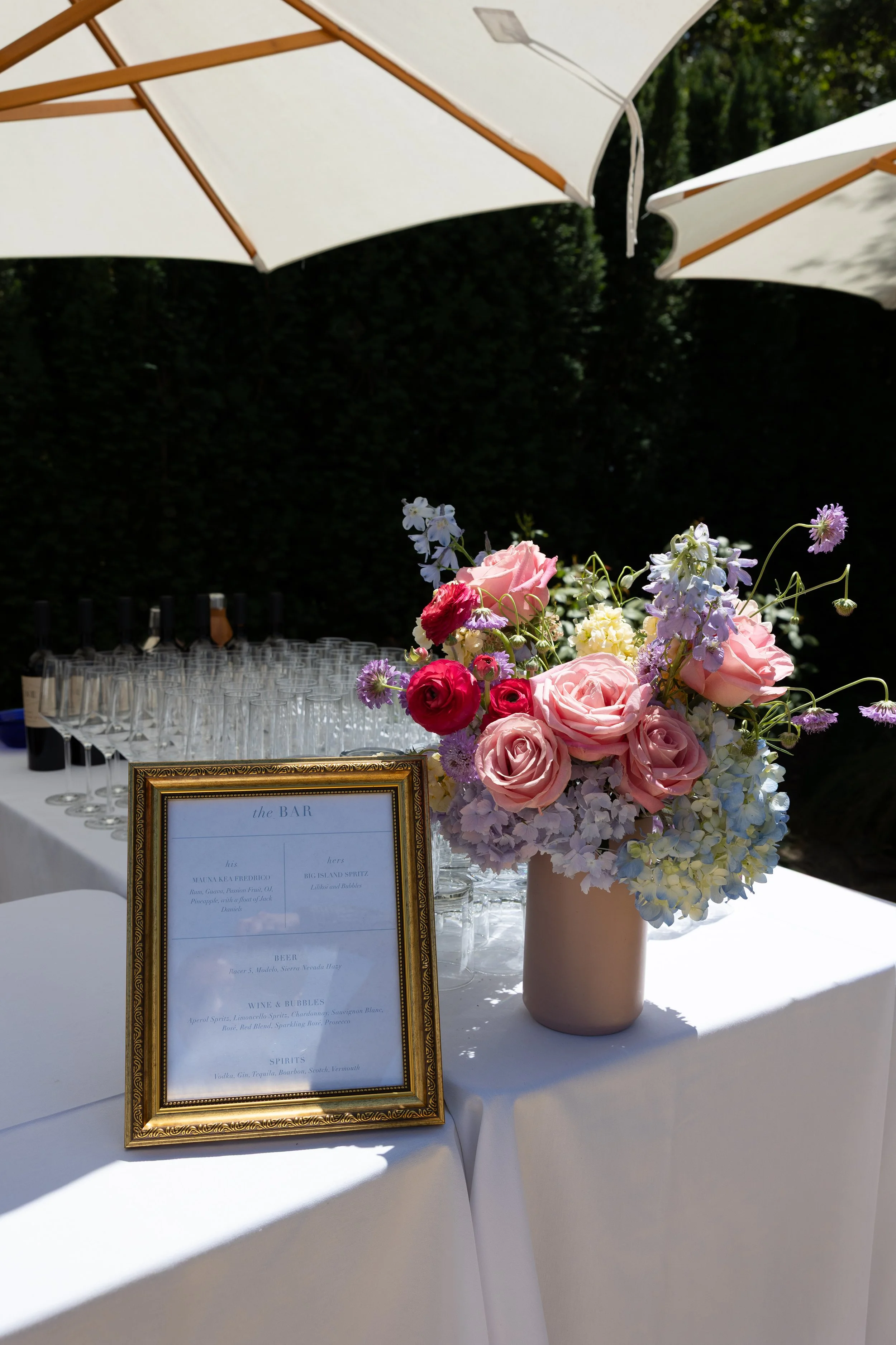 Bar Arrangement - Summer in Wine Country