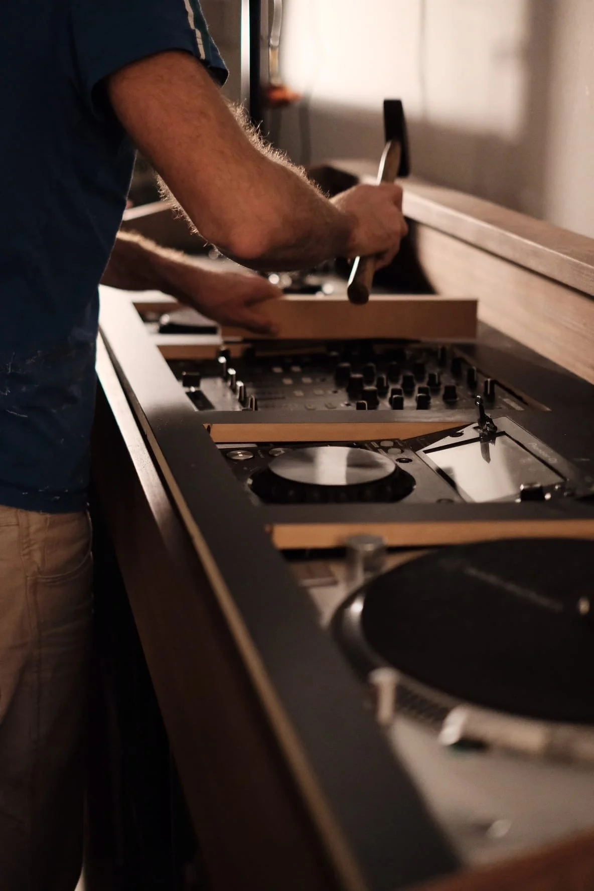 Customised DJ booth in Amsterdam